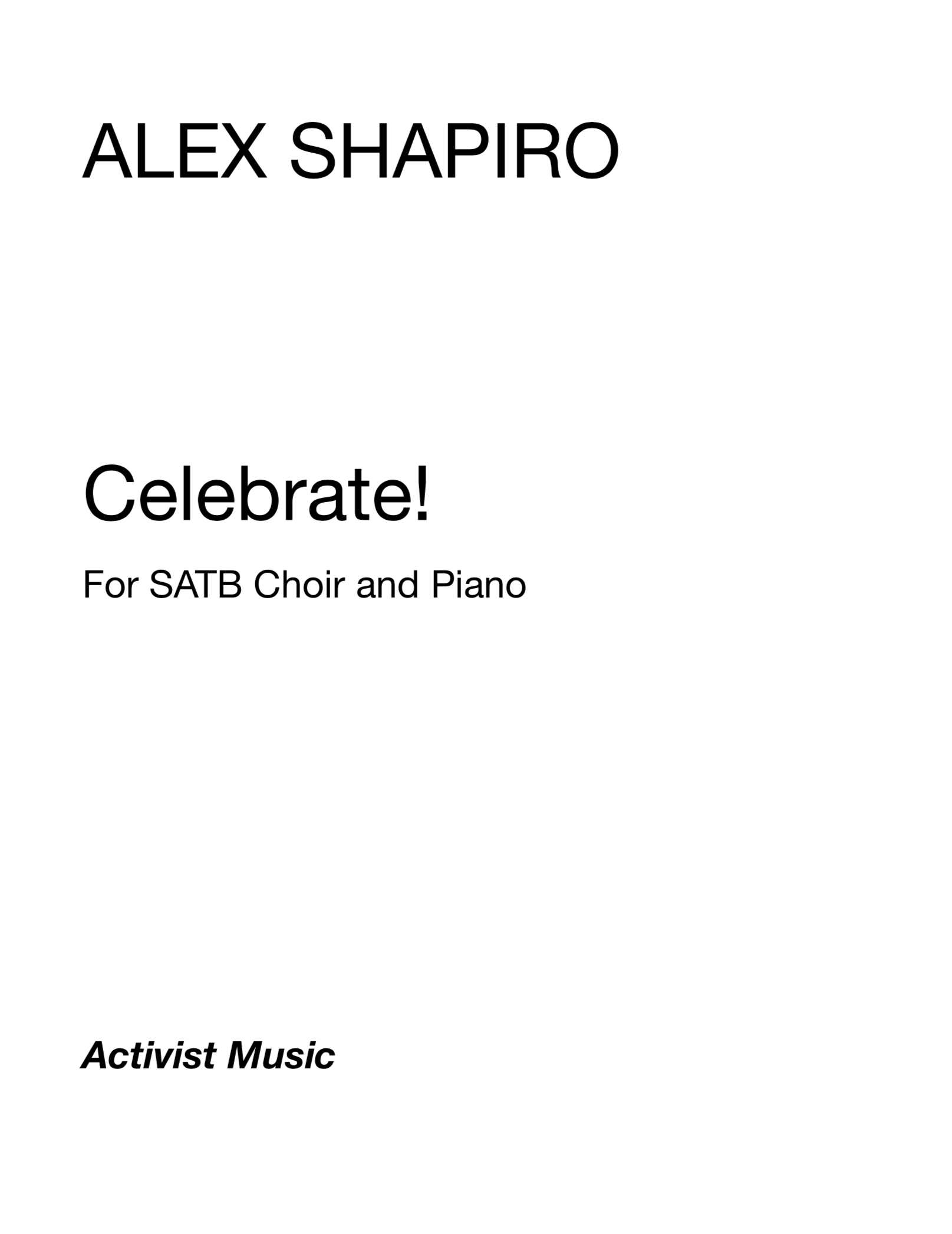 Celebrate! by Alex Shapiro