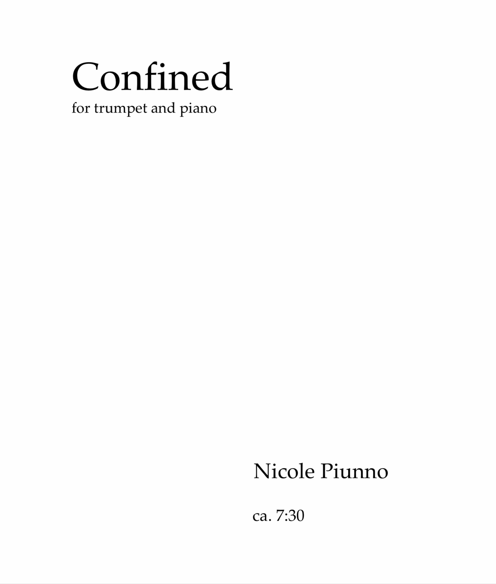 Confined by Nicole Piunno