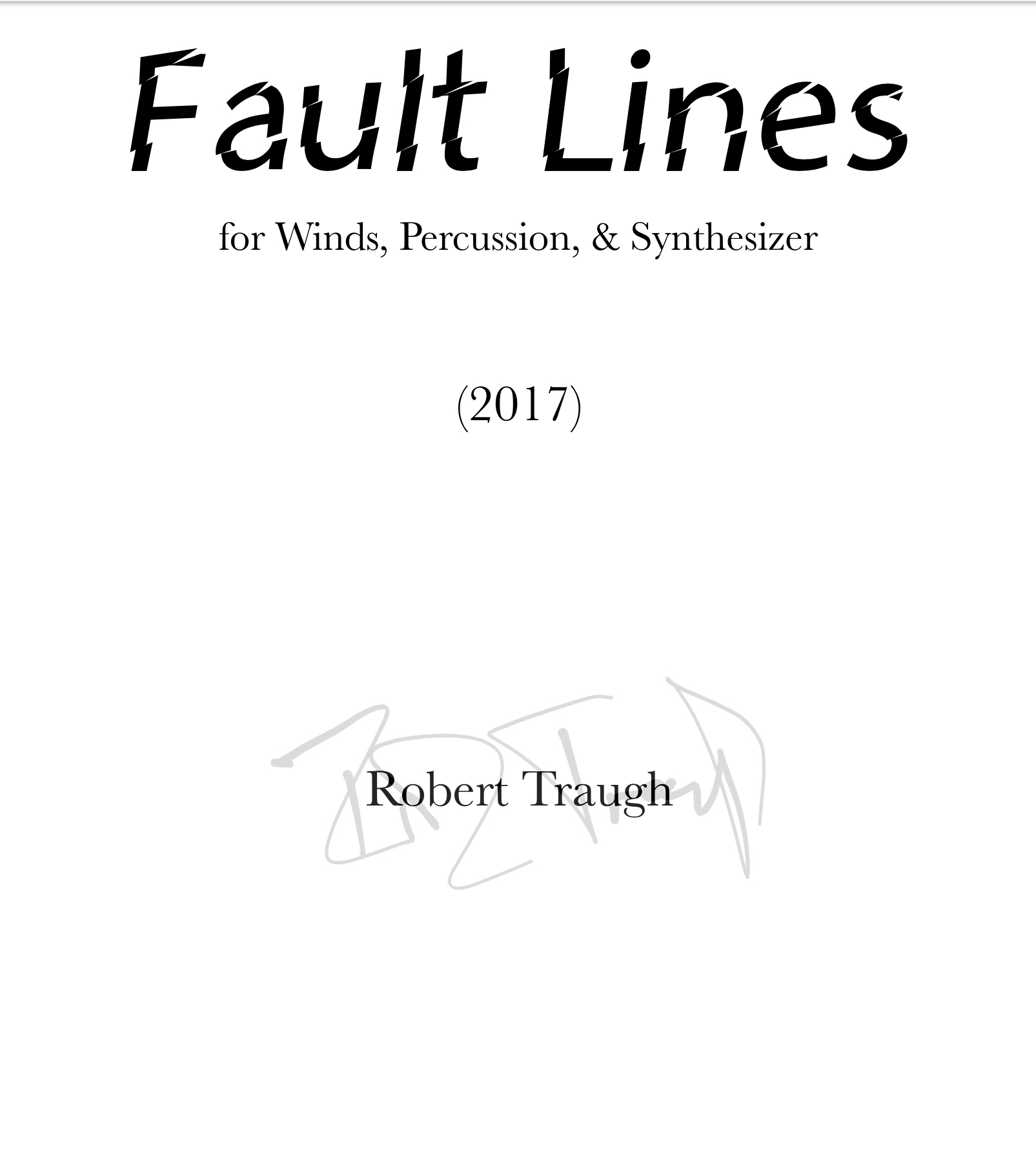 Fault Lines by Rob Traugh