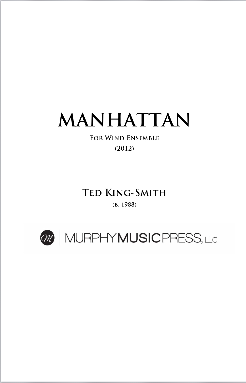 Manhattan by Ted King-Smith