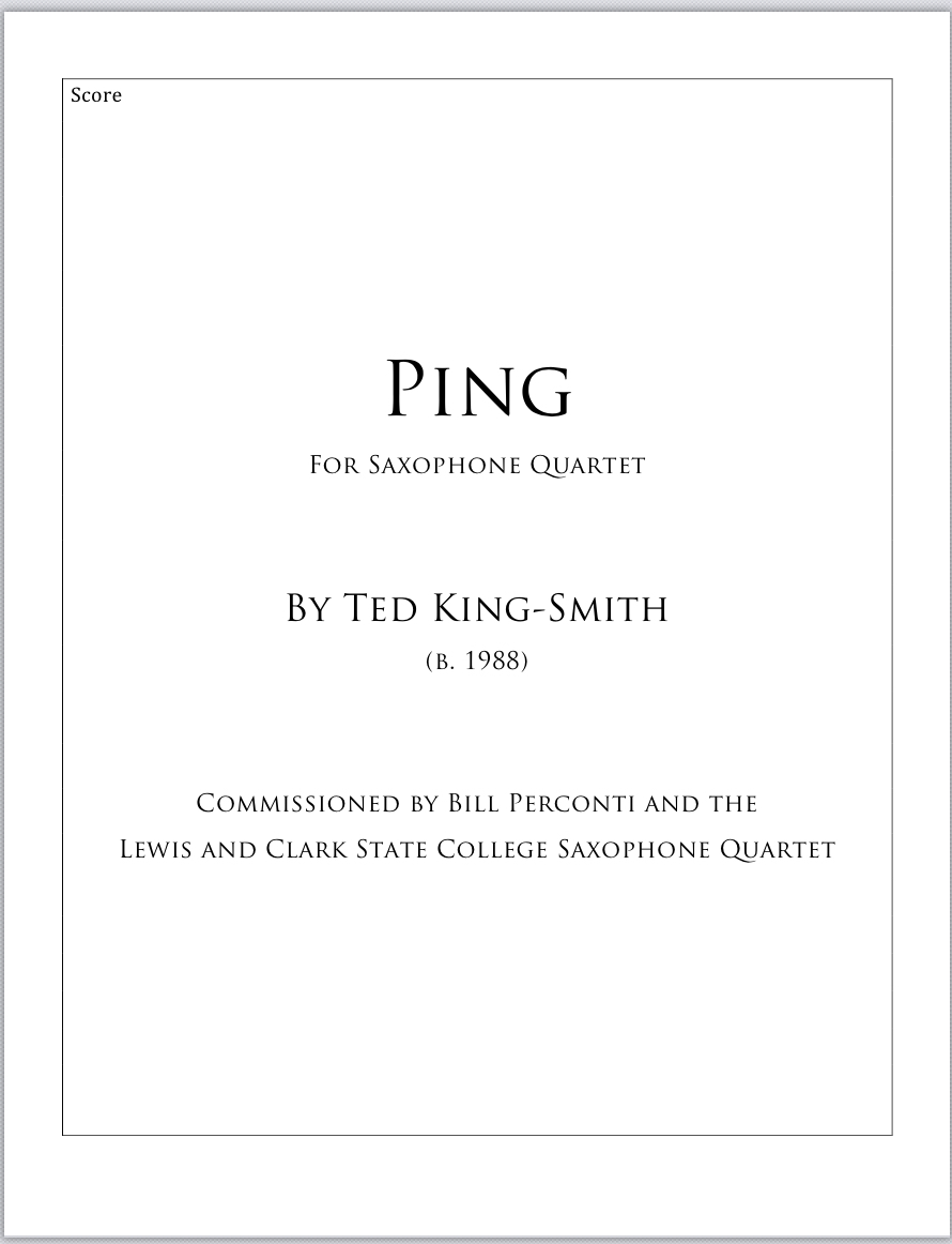 Ping by Ted King-Smith
