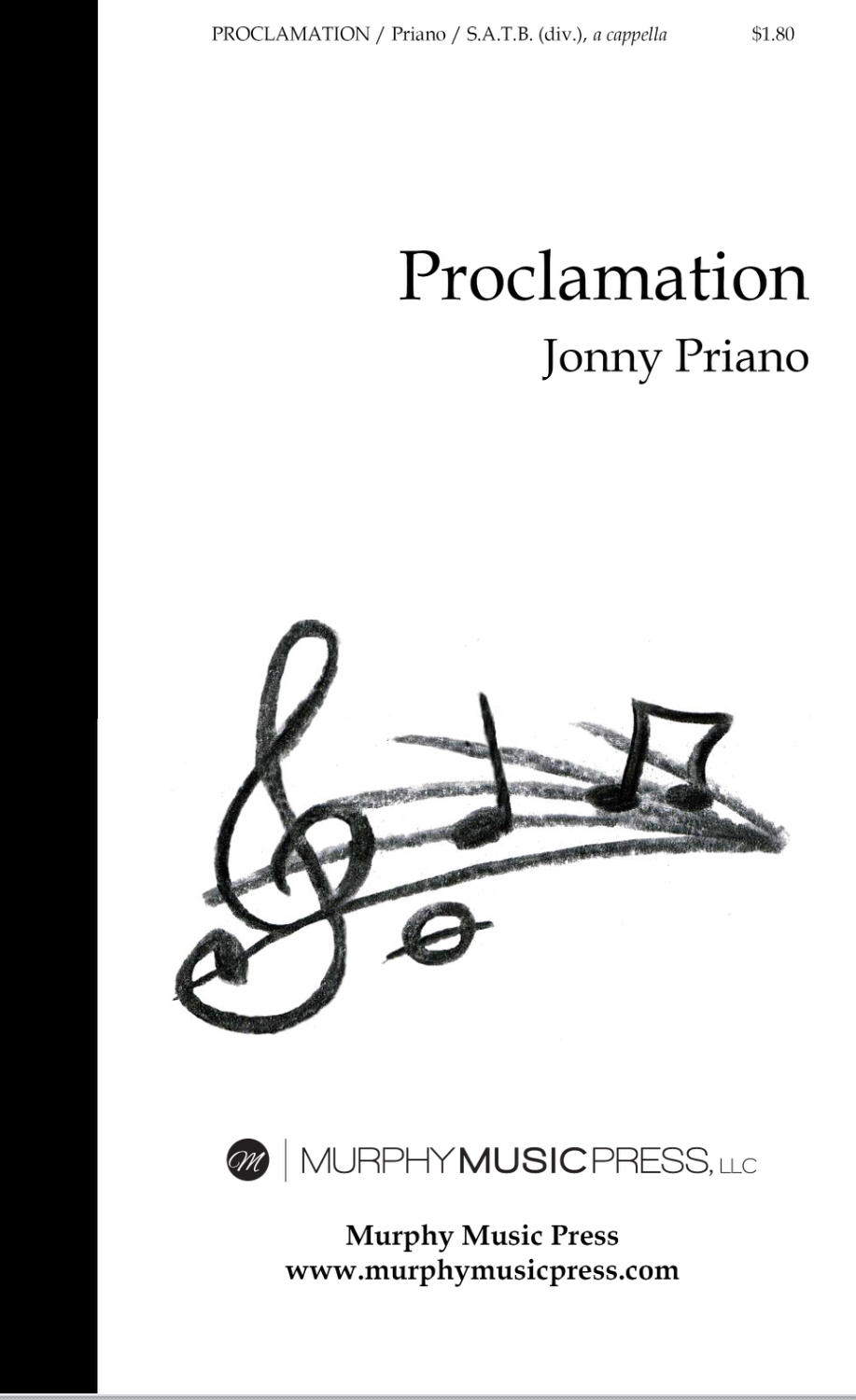 Proclamation (SATB A Cappella) by Jonny Priano