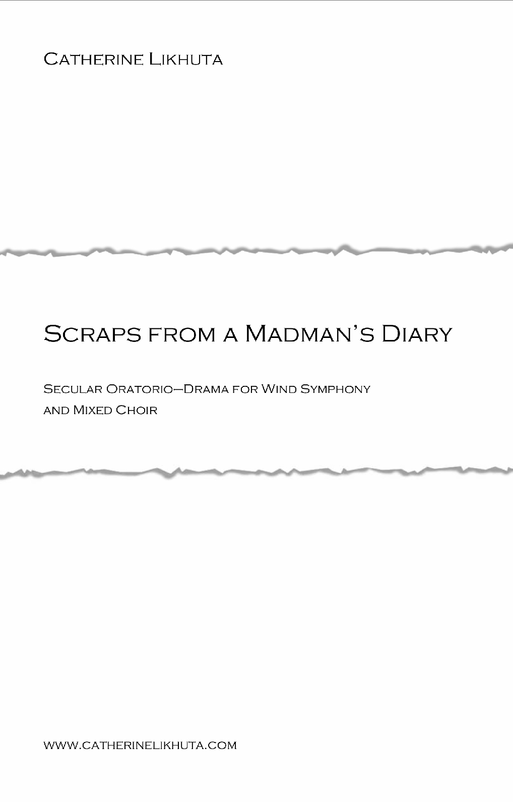 Scraps From A Madman's Diary by Catherine Likhuta