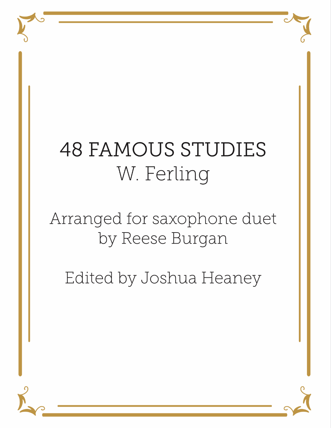 48 Famous Studies For Saxophone Duet by Ferling arr. Burgan