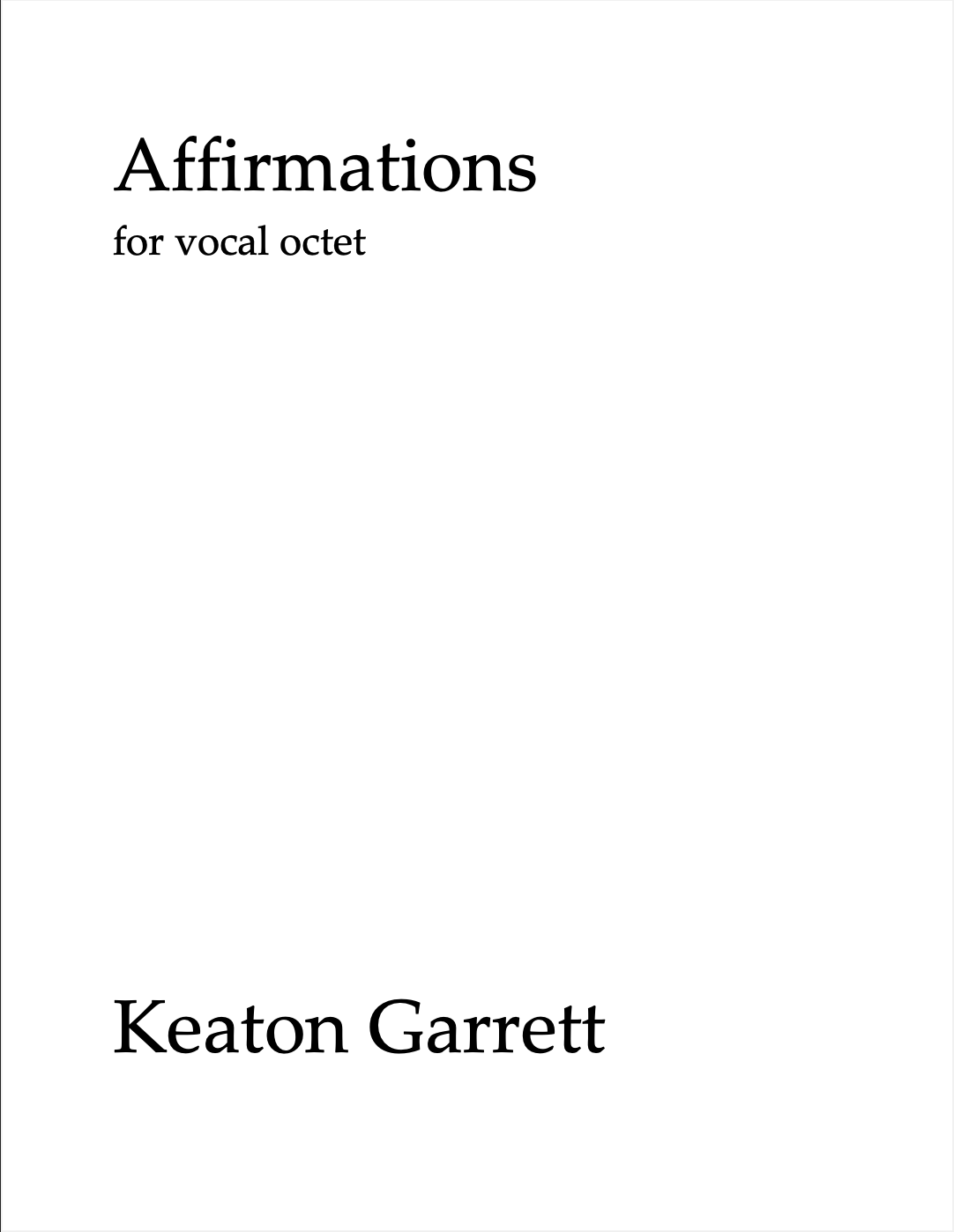 Affirmations by Keaton Garrett