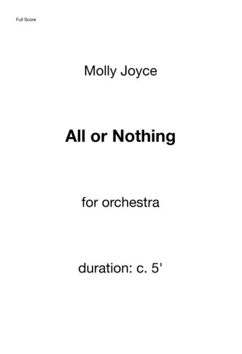 All Or Nothing (Orchestra Version) by Molly Joyce