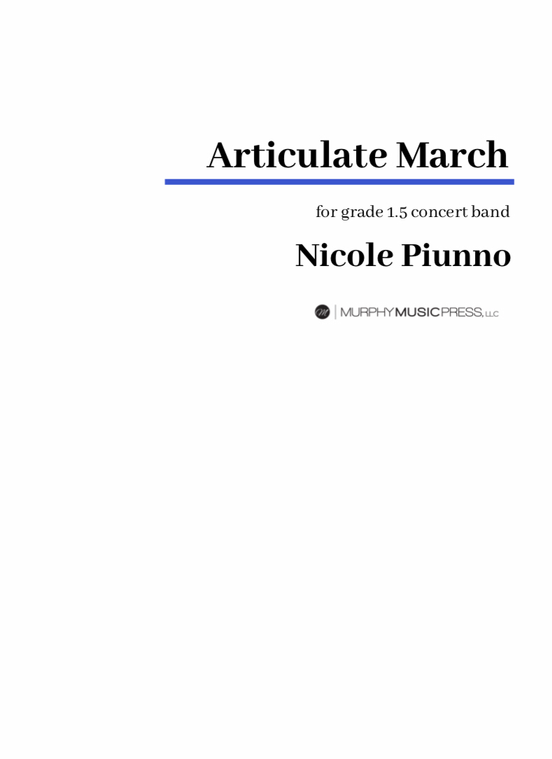 Articulate March by Nicole Piunno