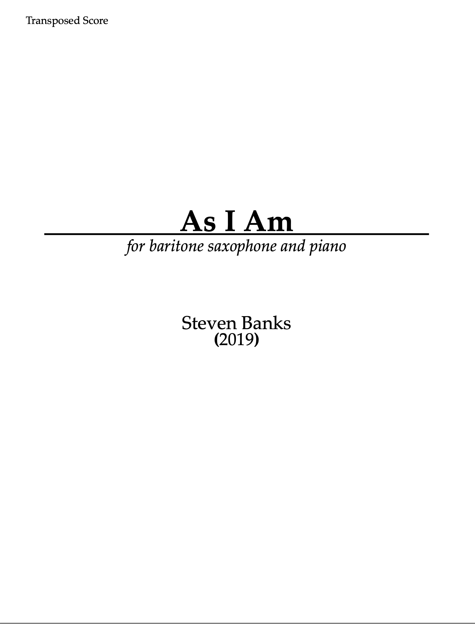 As I Am by Steven Banks