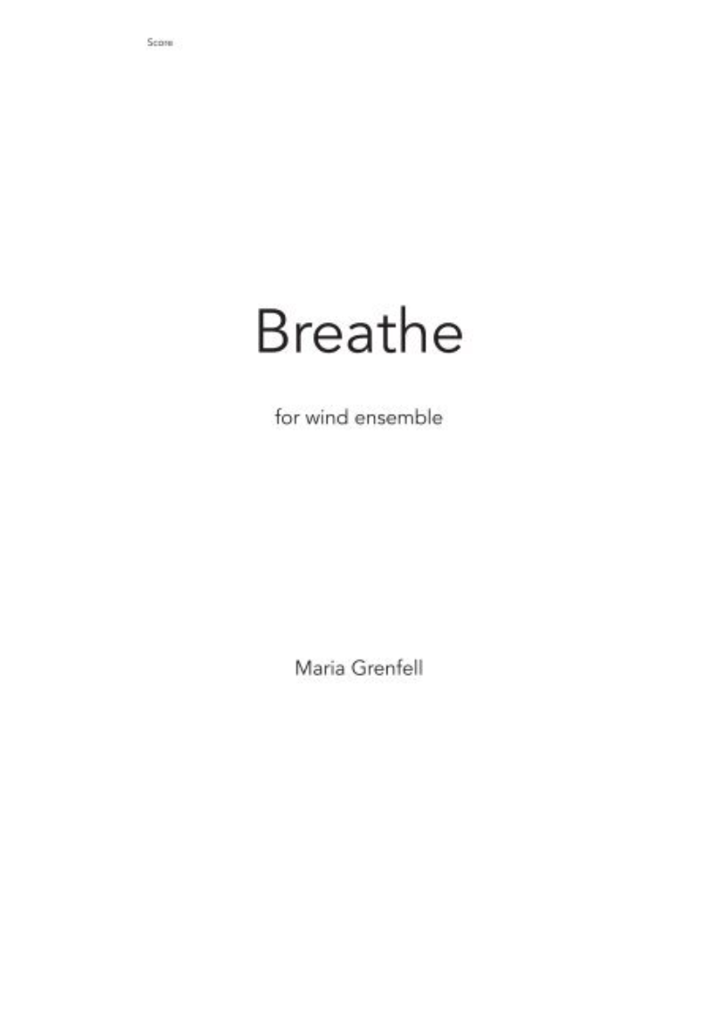 Breathe (Score Only) by Maria Grenfell