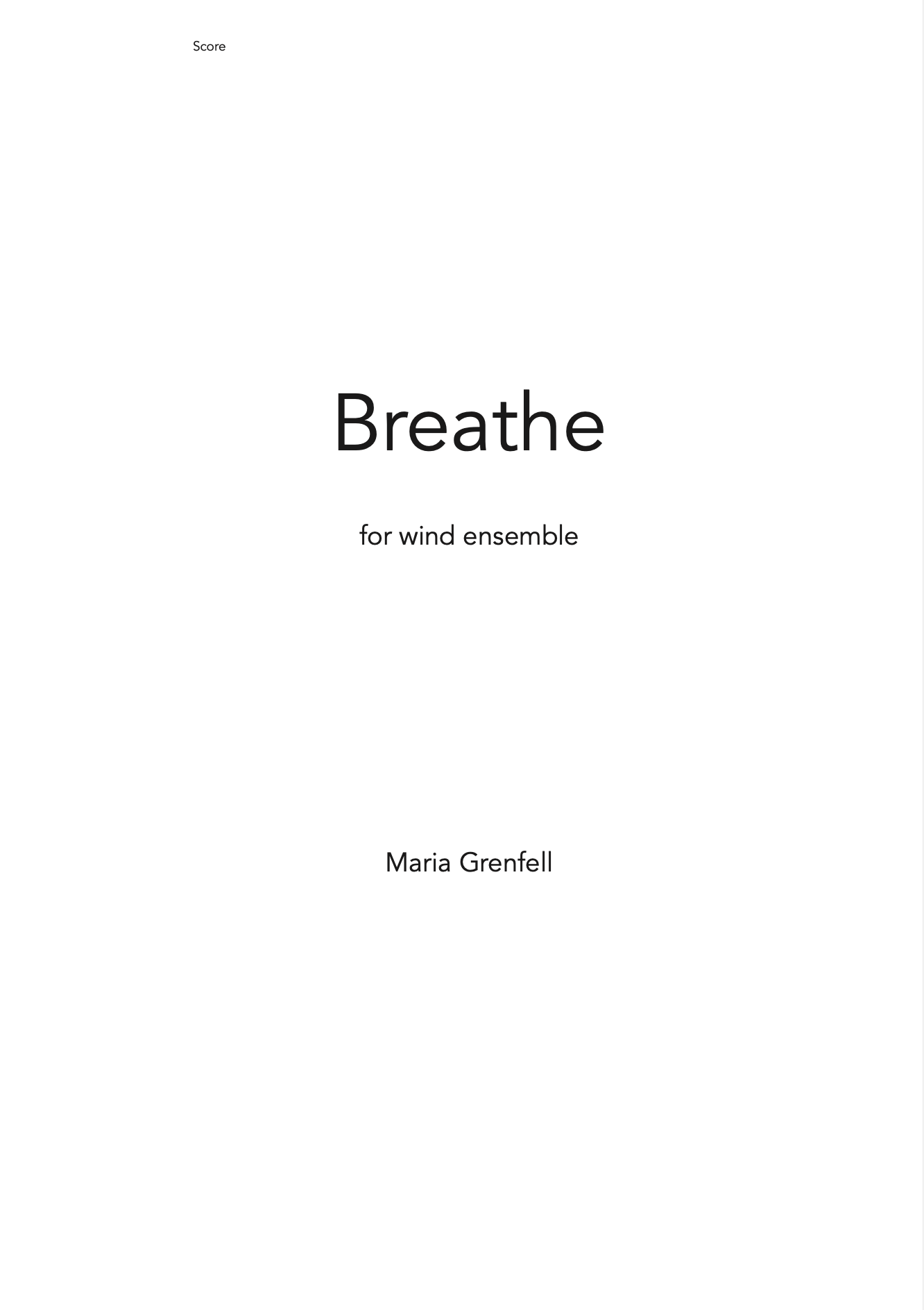 Breathe by Maria Grenfell
