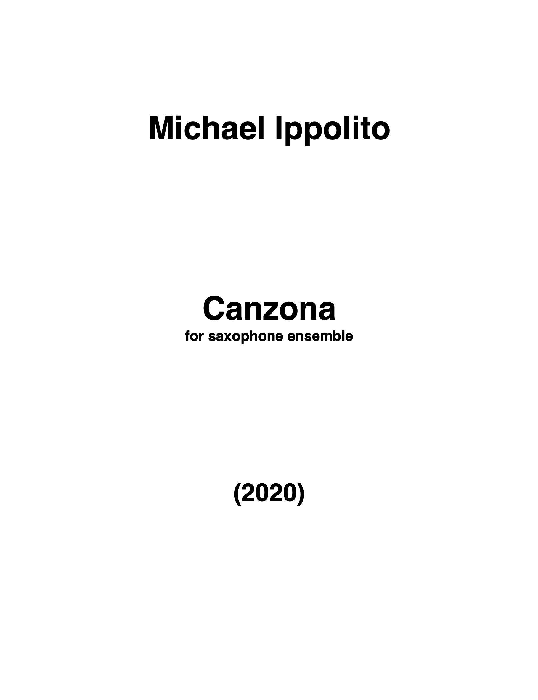 Canzona by Michael Ippolito