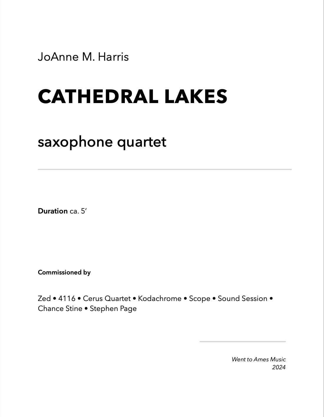 Cathedral Lakes by JoAnne Harris