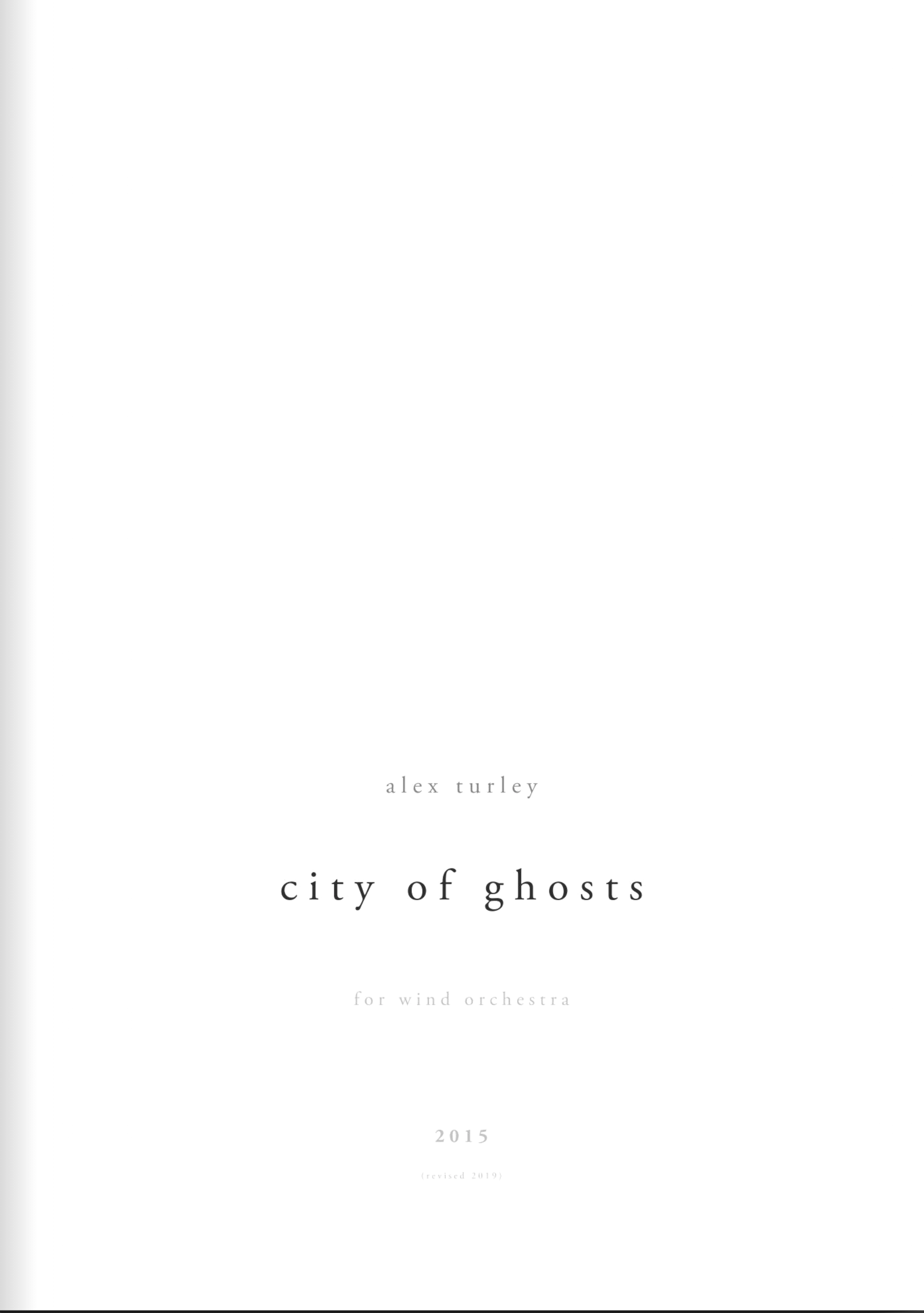 City Of Ghosts (Score Only) by Alex Turley