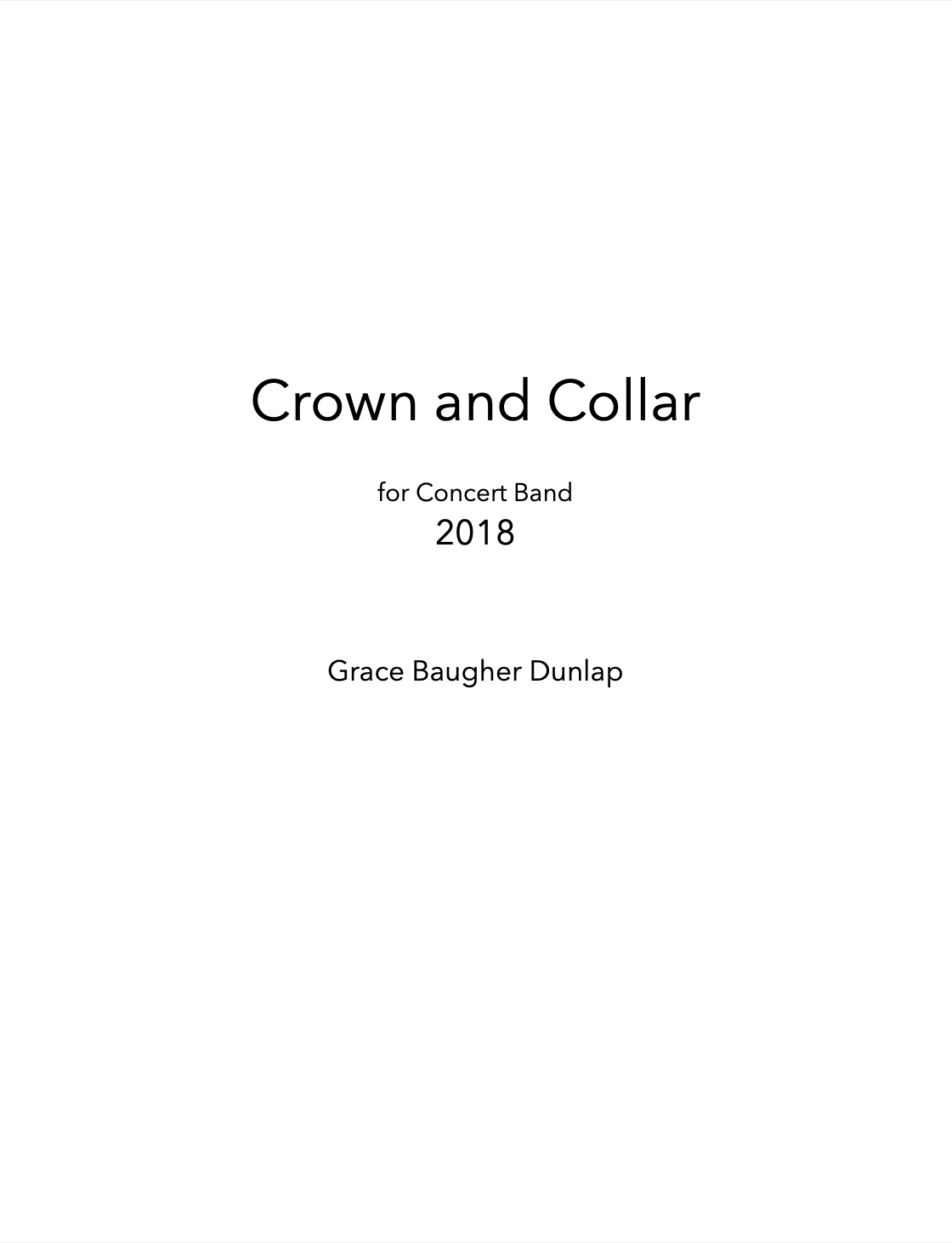 Crown And Collar by Grace Baugher