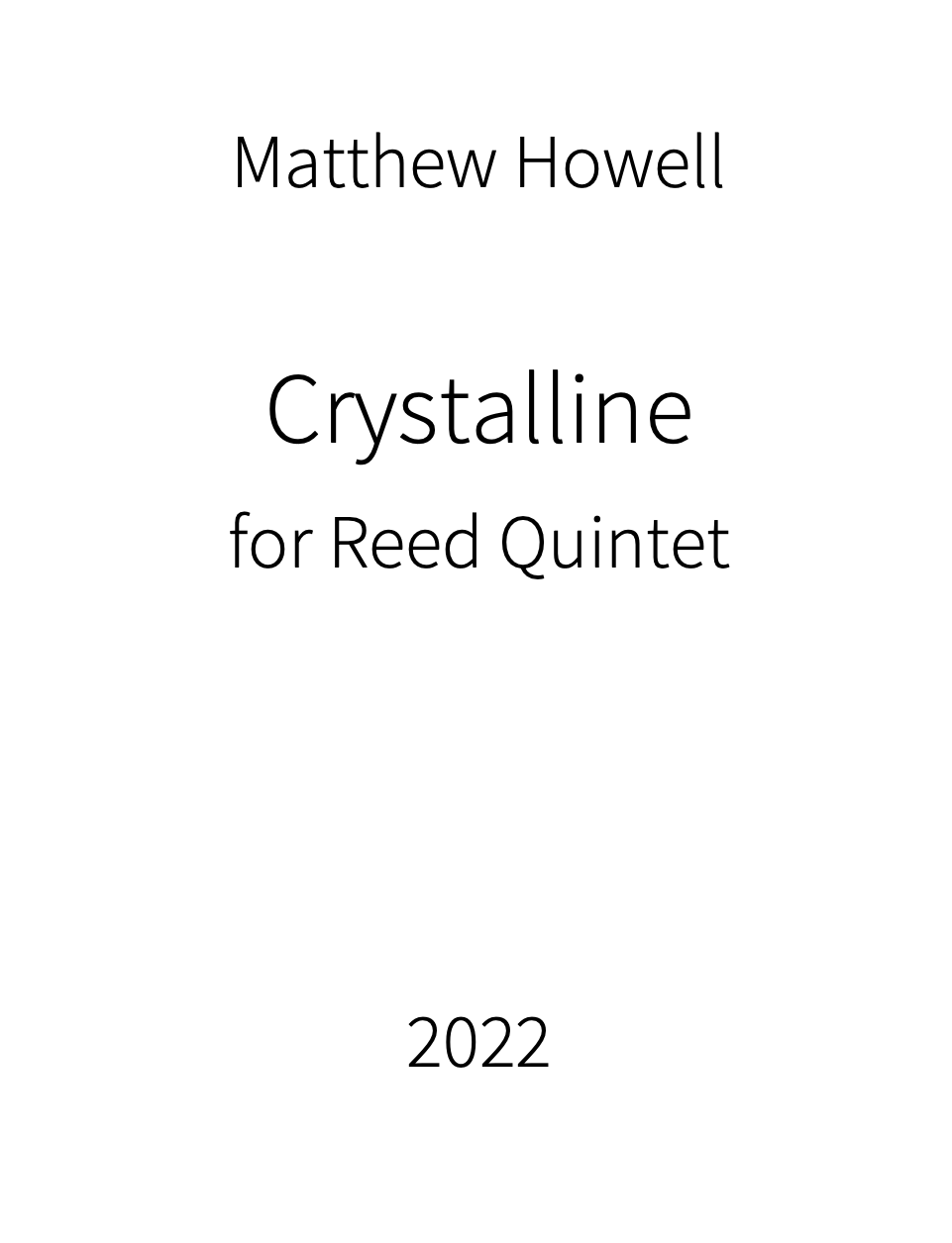 Crystalline by Matthew Howell