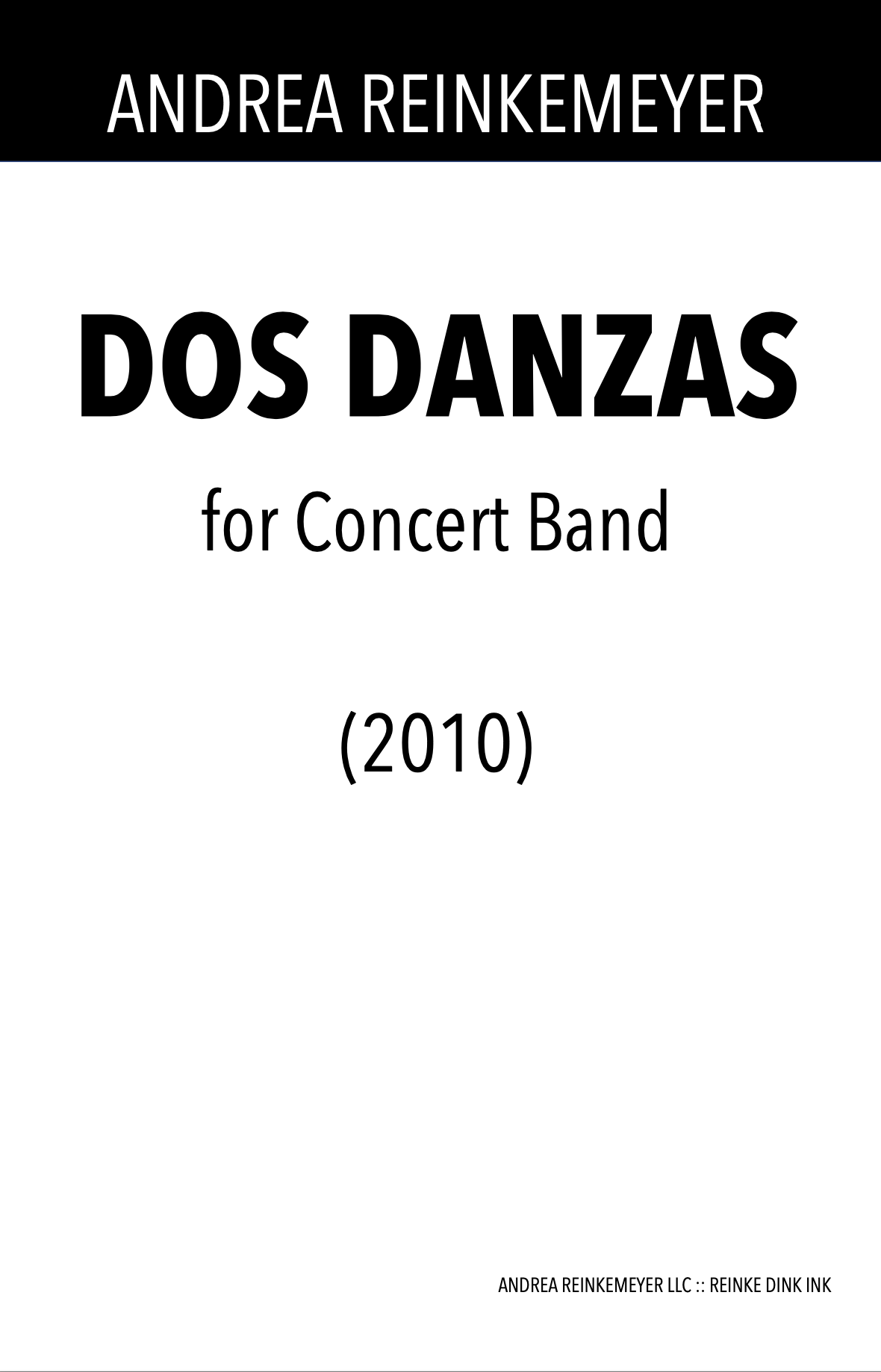 Dos Danzas (Score Only) by Andrea Reinkemeyer