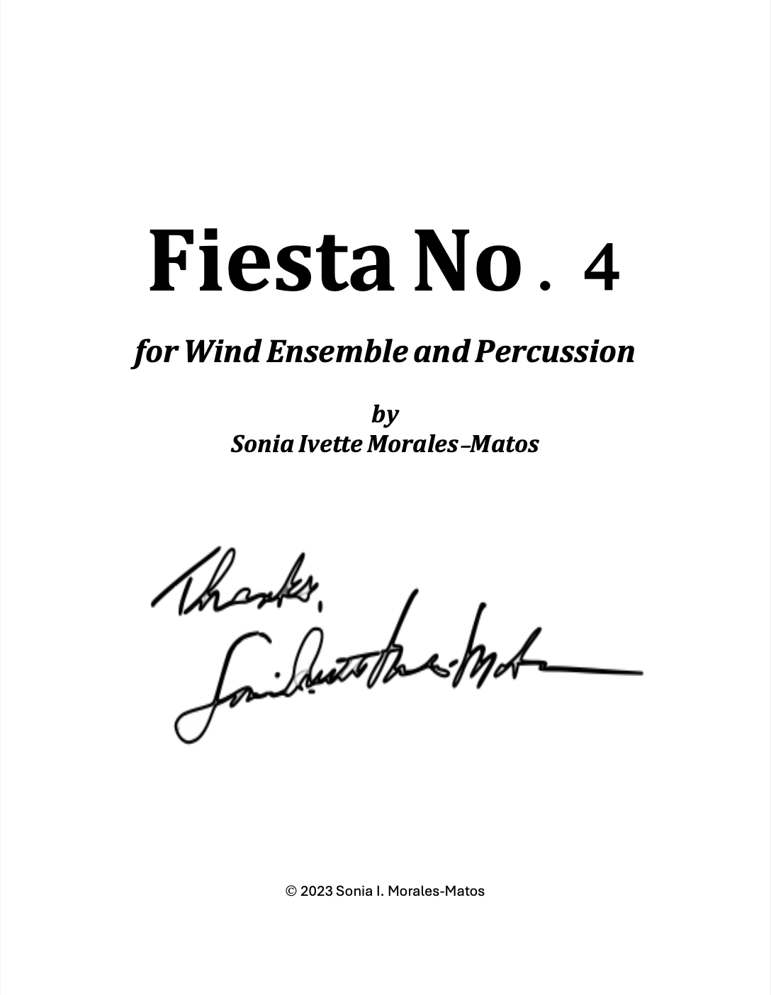 Fiesta No. 4 (Score Only) by Sonia Ivette Morales-Matos