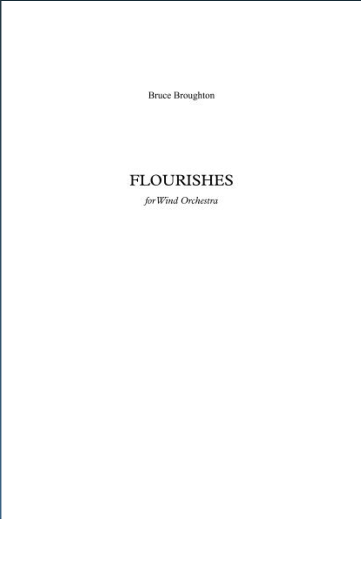 Flourishes (Score Only) by Bruce Broughton