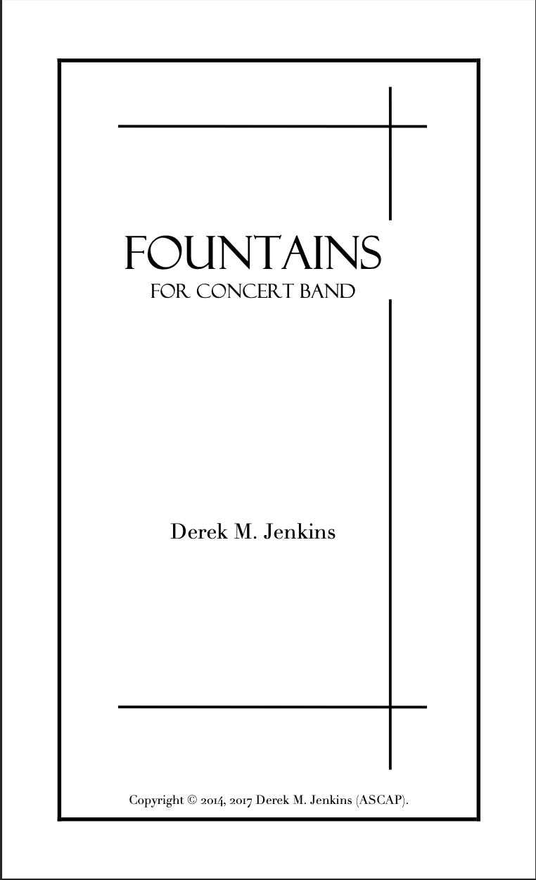 Fountains (Score Only) by Derek Jenkins