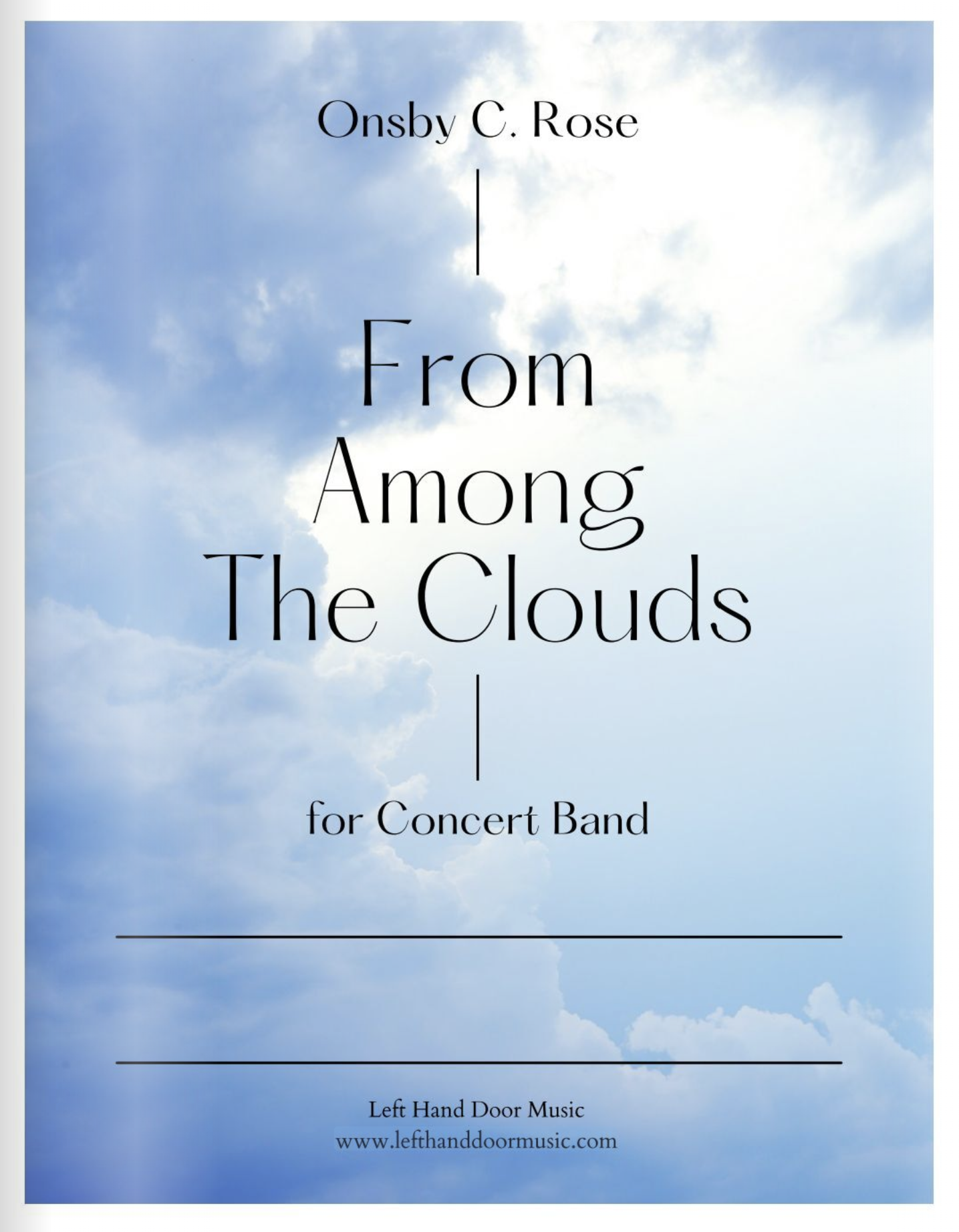 From Among The Clouds (Score Only) by Onsby C. Rose