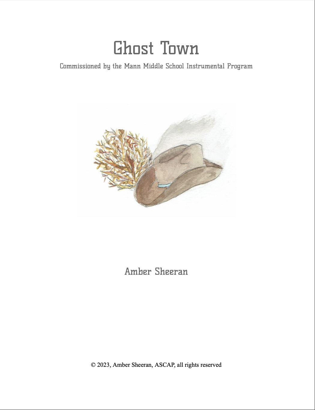 Ghost Town (Score Only) by Amber Sheeran