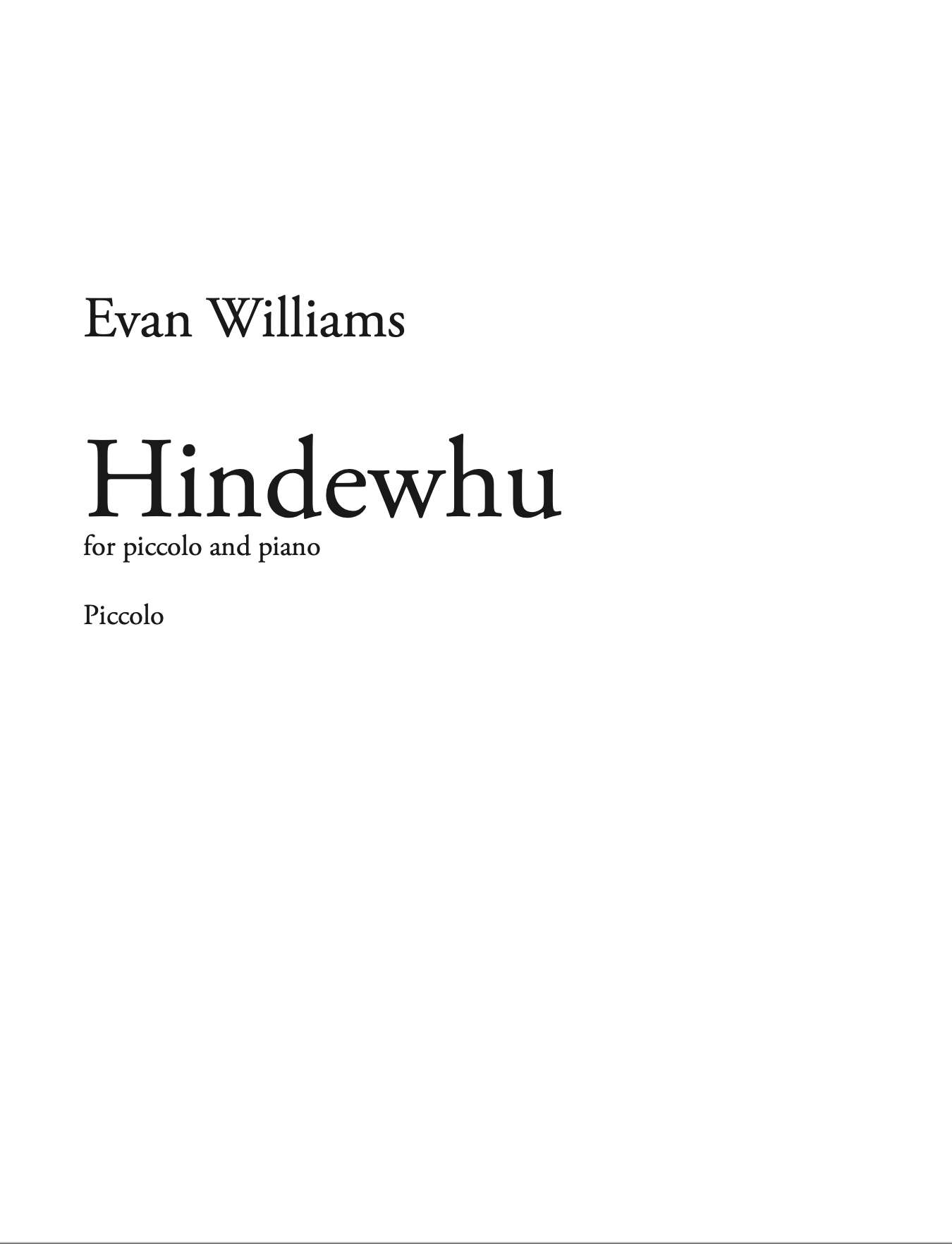 Hindewhu by Evan Williams