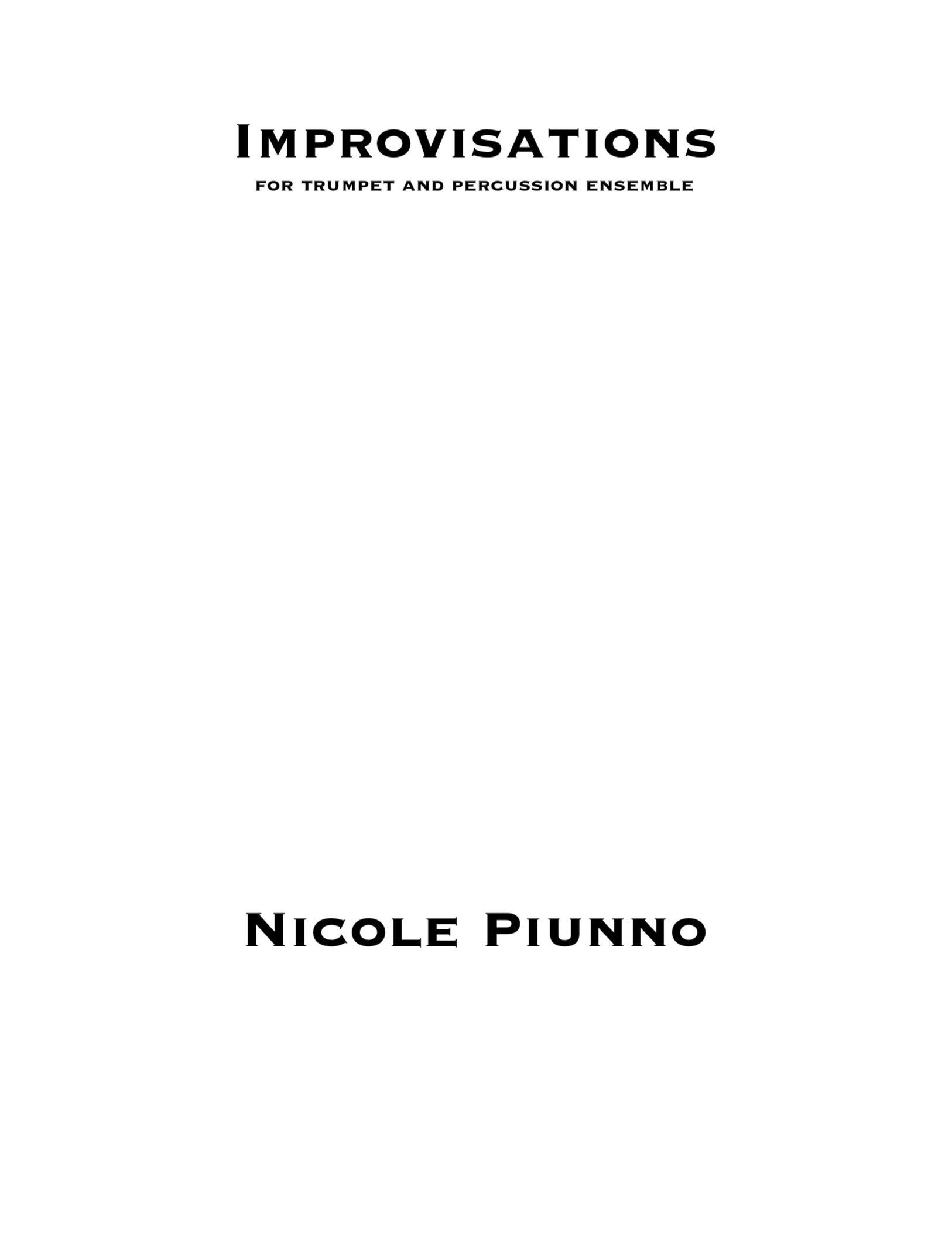 Improvisations by Nicole Piunno