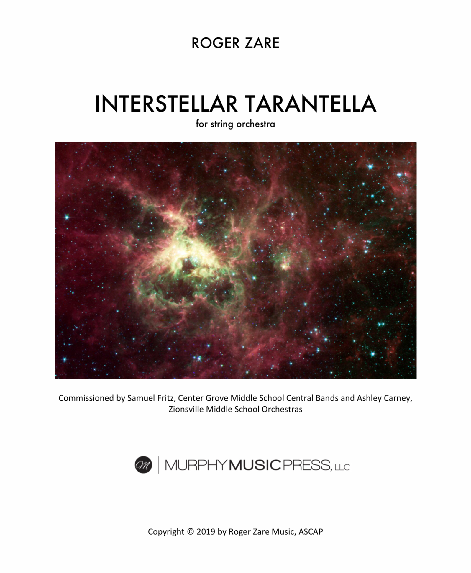 Interstellar Tarantella (String Orchestra Version, Score Only) by Roger Zare