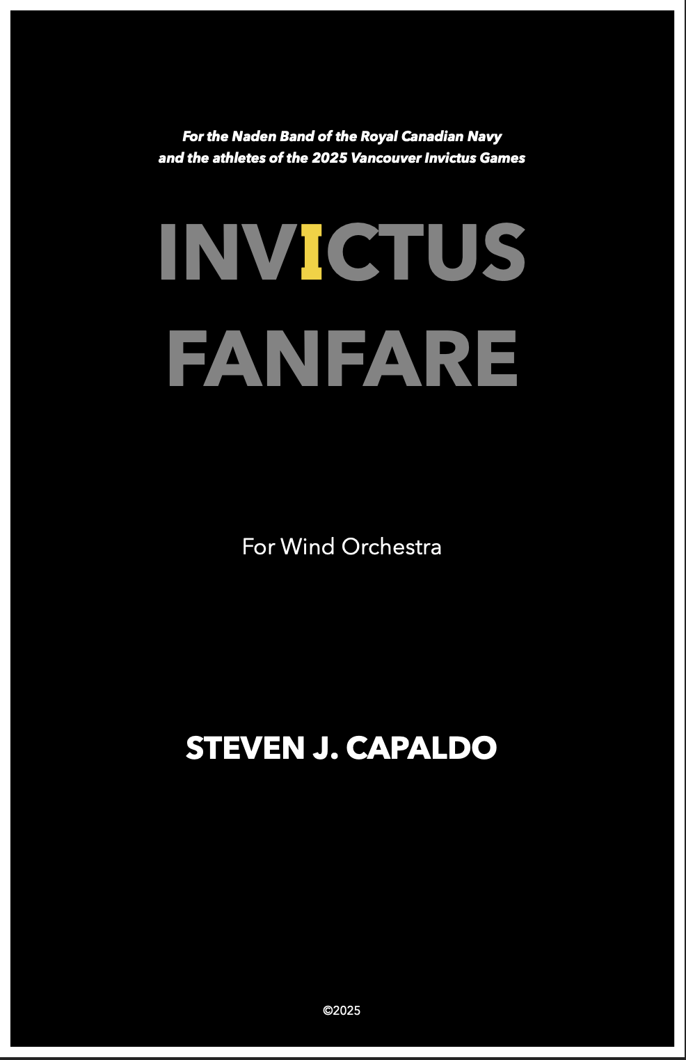 Invictus Fanfare (Score Only) by Steven Capaldo