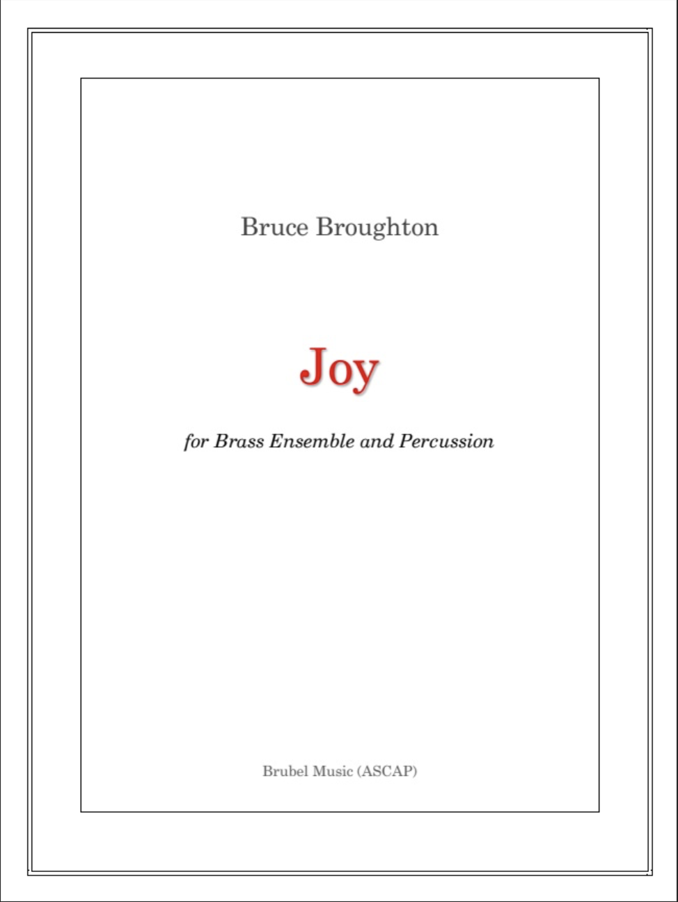 Joy by Bruce Broughton