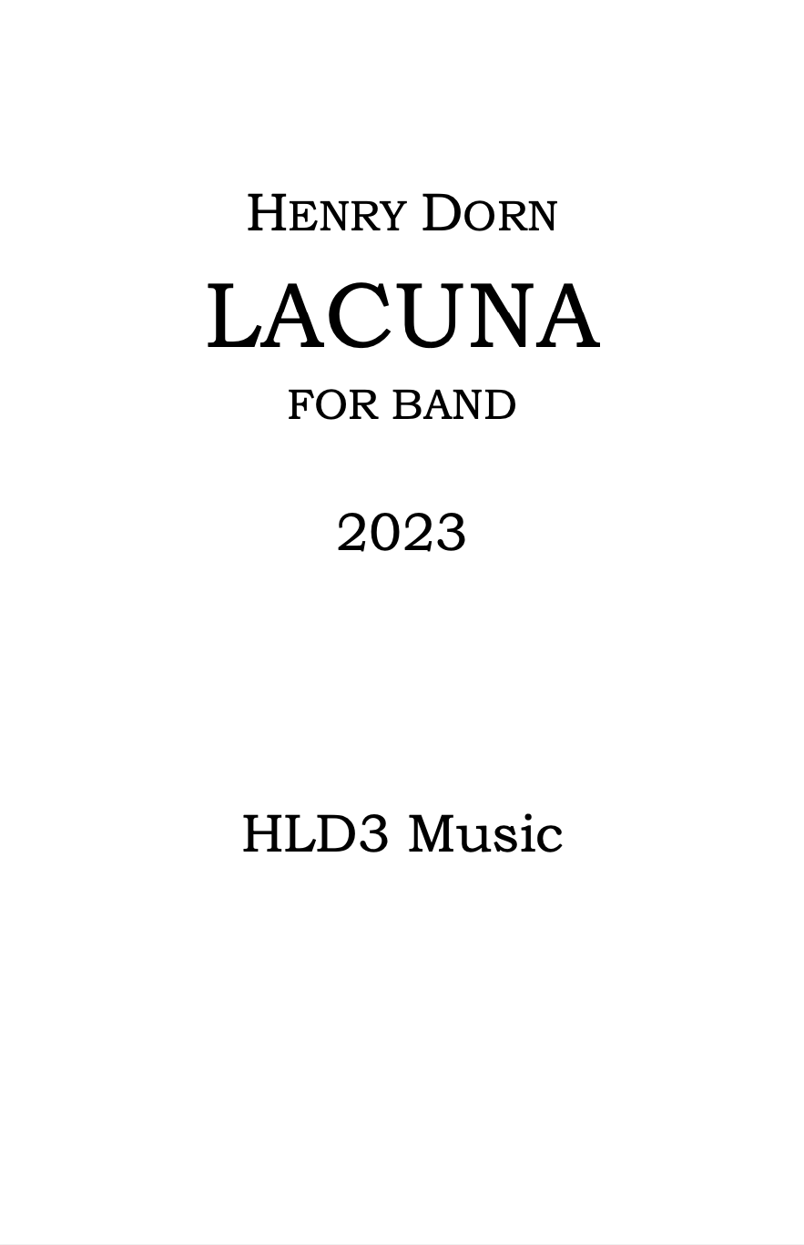 Lacuna by Henry Dorn