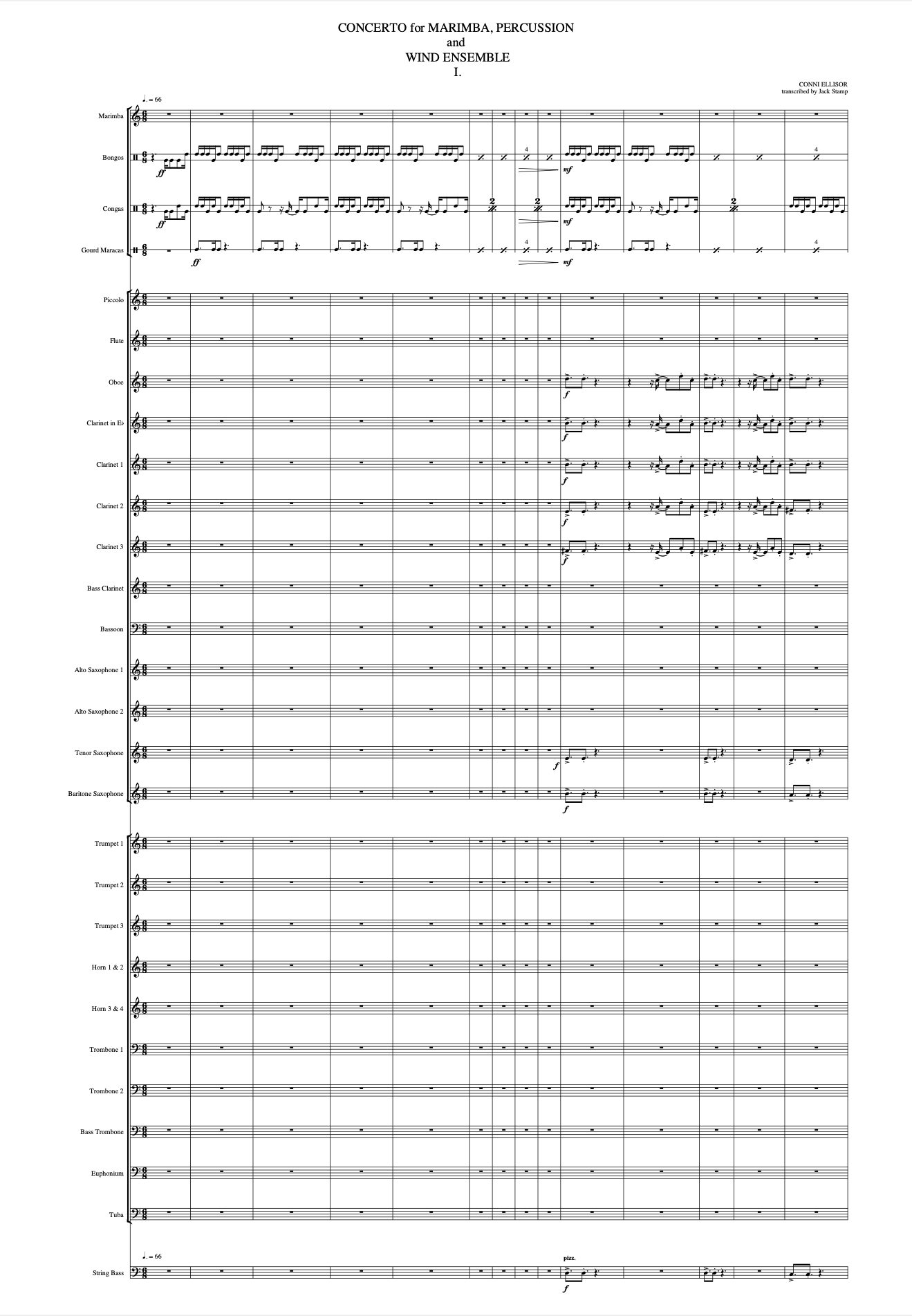 Marimba Concerto (Score Only) by Conni Ellisor