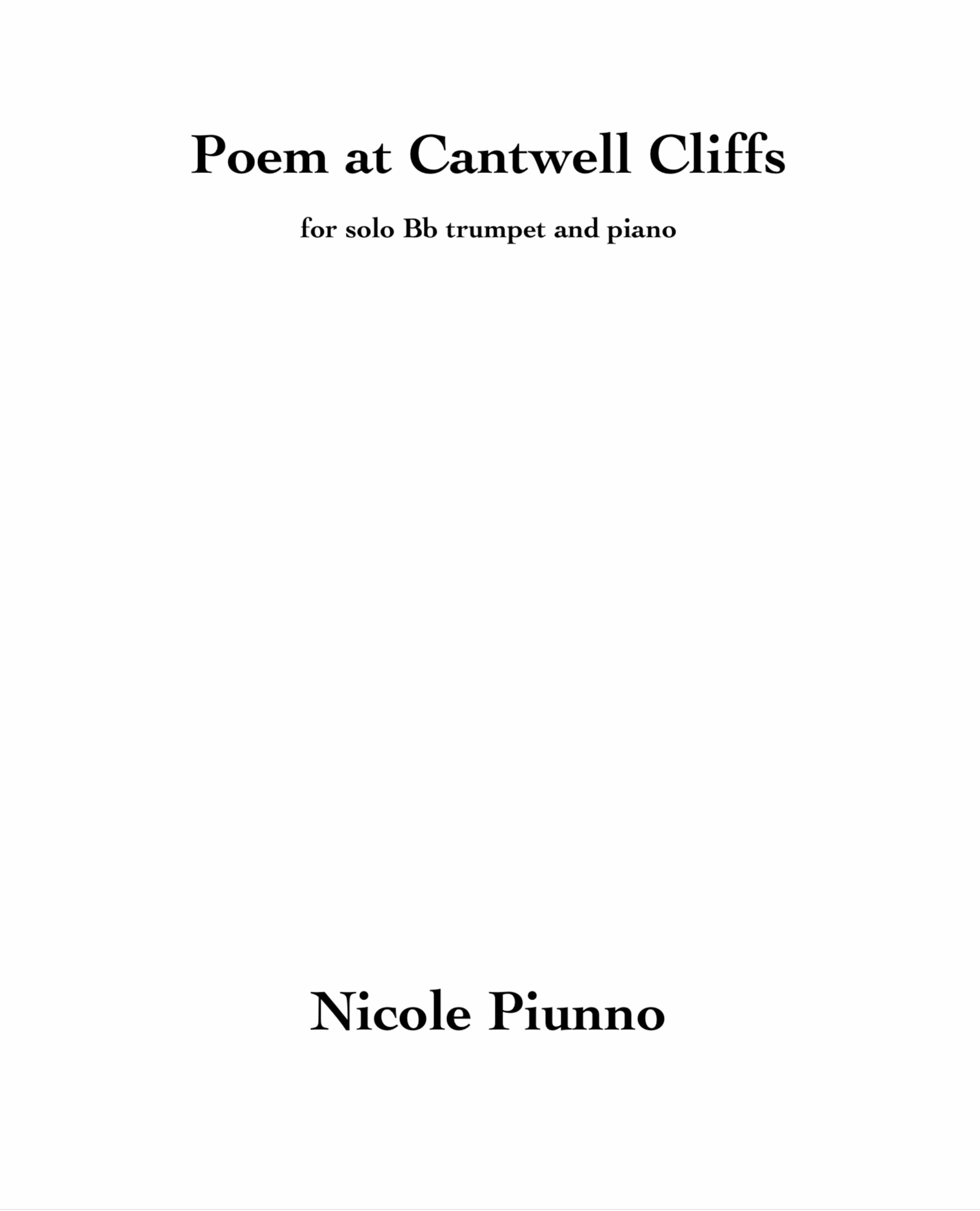Poem At Cantwell Cliffs by Nicole Piunno