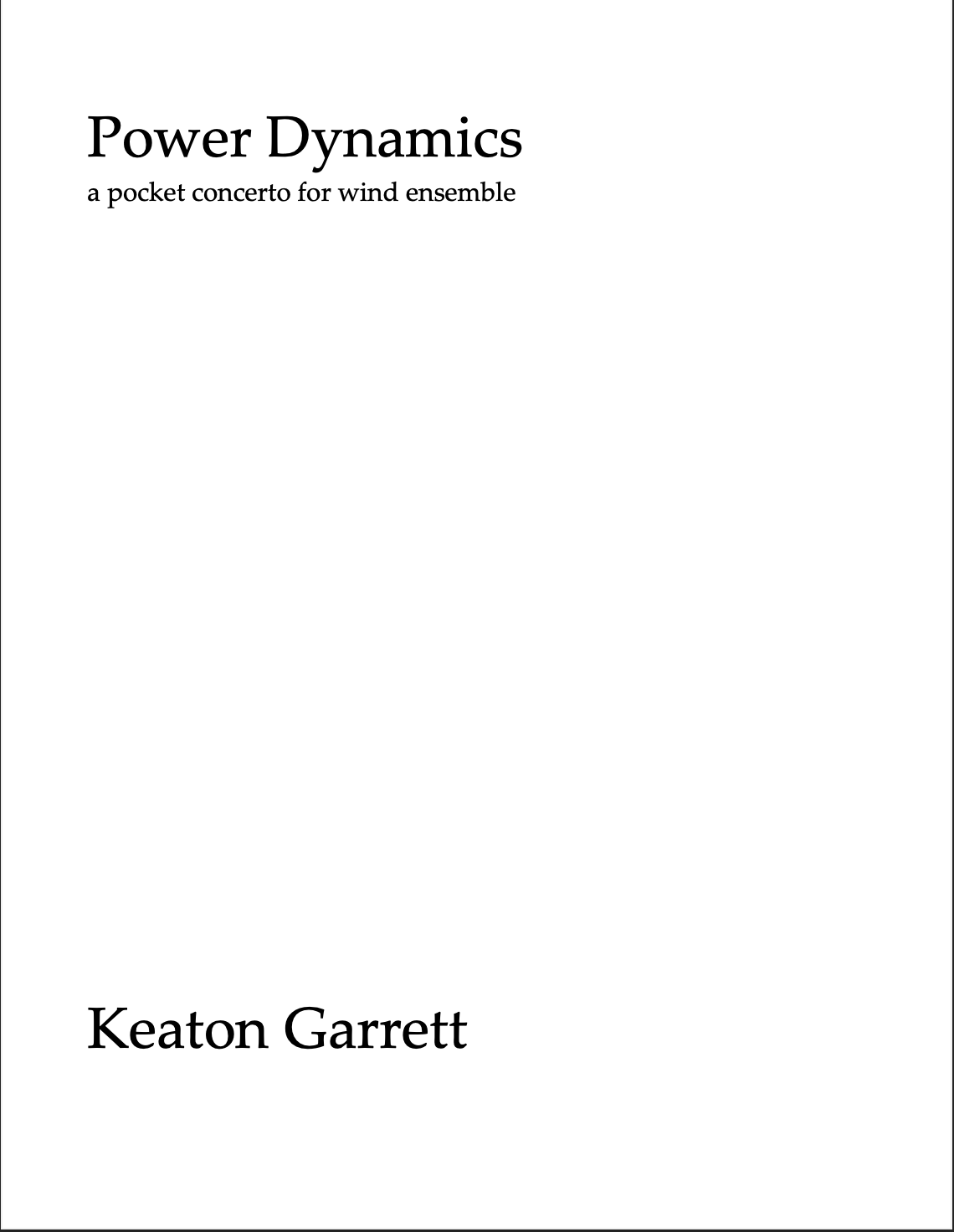 Power Dynamics by Keaton Garrett