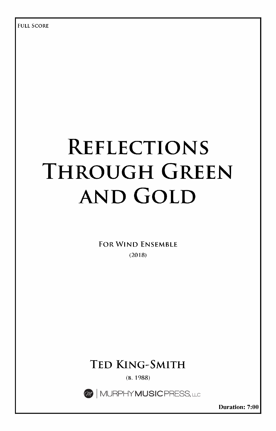 Reflections Through Green And Gold (Score Only) by Ted King Smith