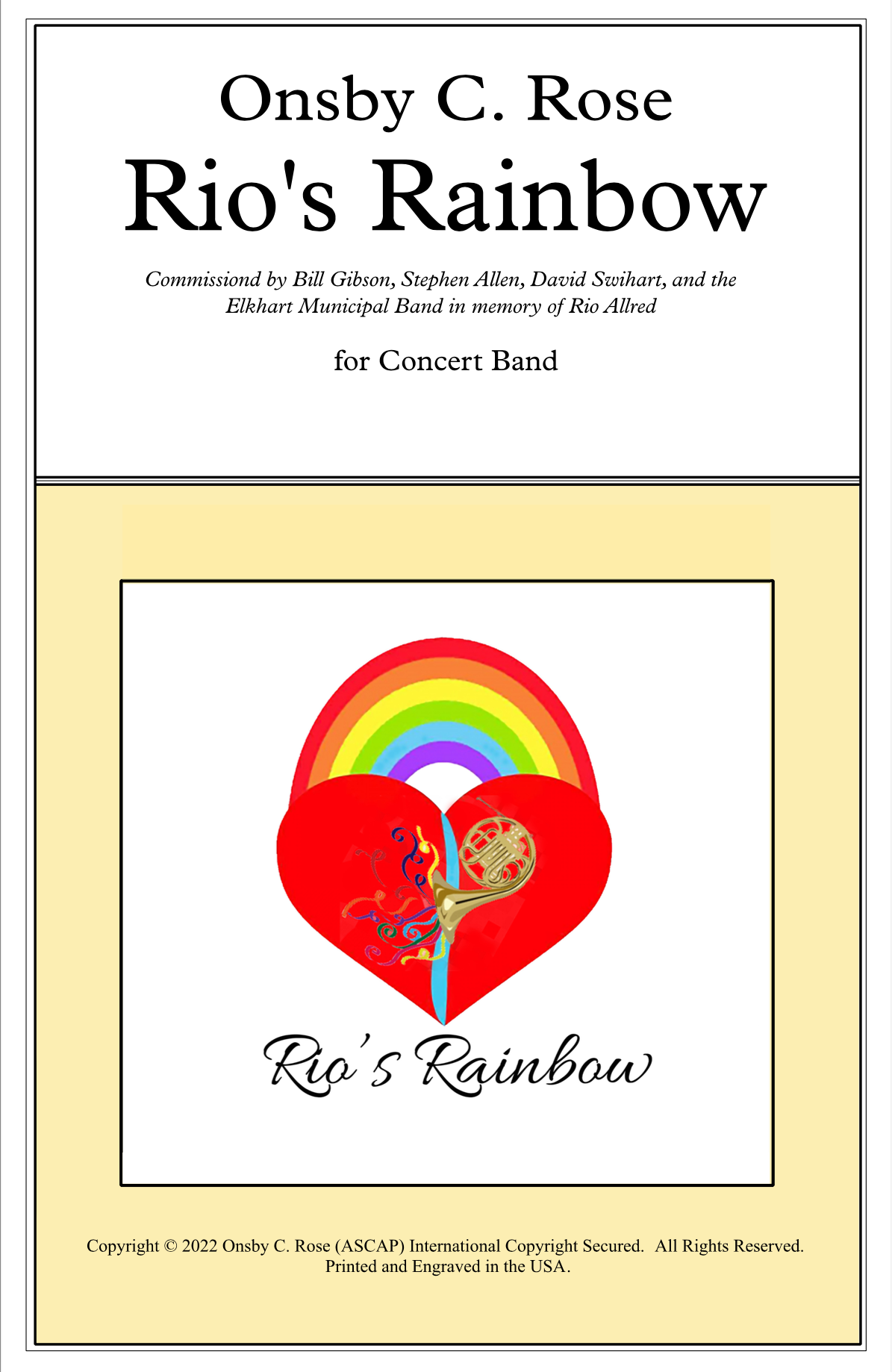 Rio's Rainbow (Score Only) by Onsby C. Rose