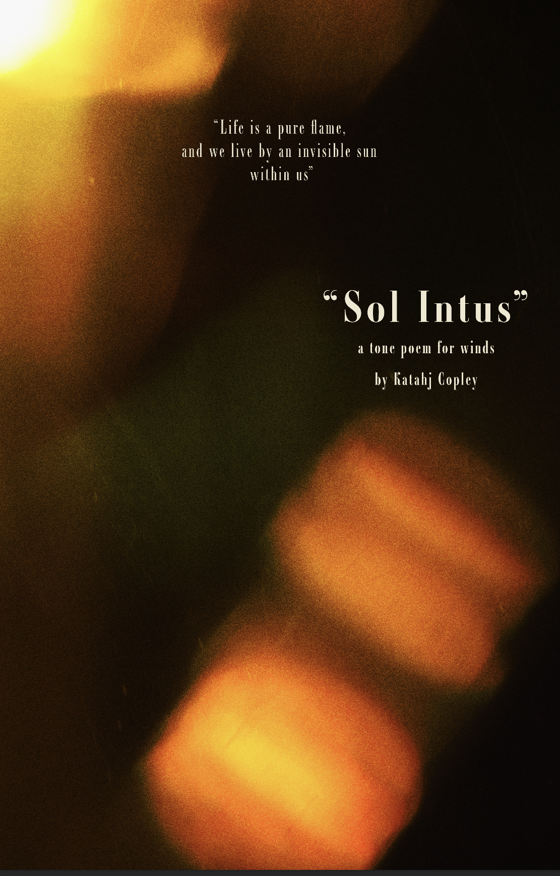 Sol Intus (Score Only) by Katahj Copley
