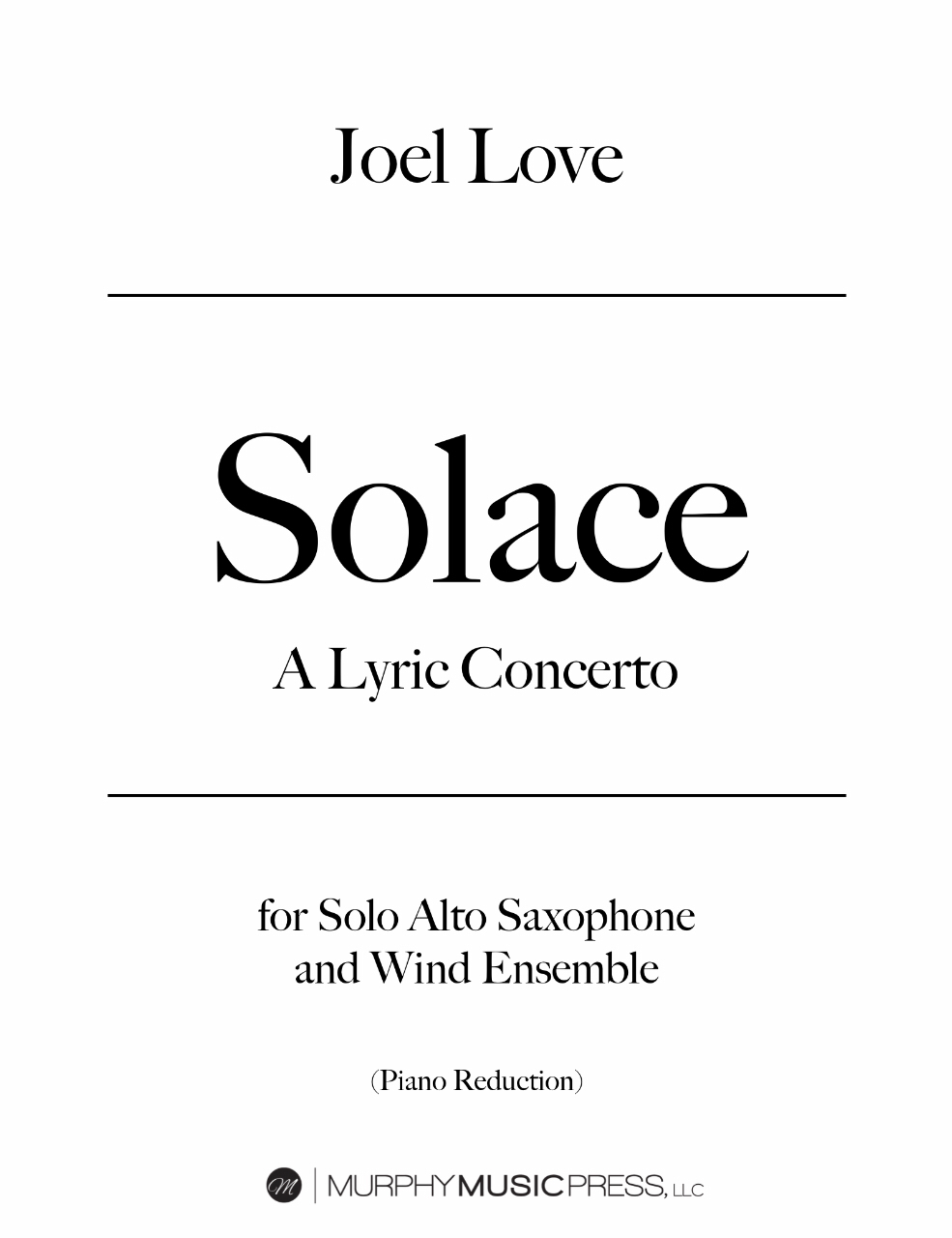 Solace (Piano Reduction) by Joel Love