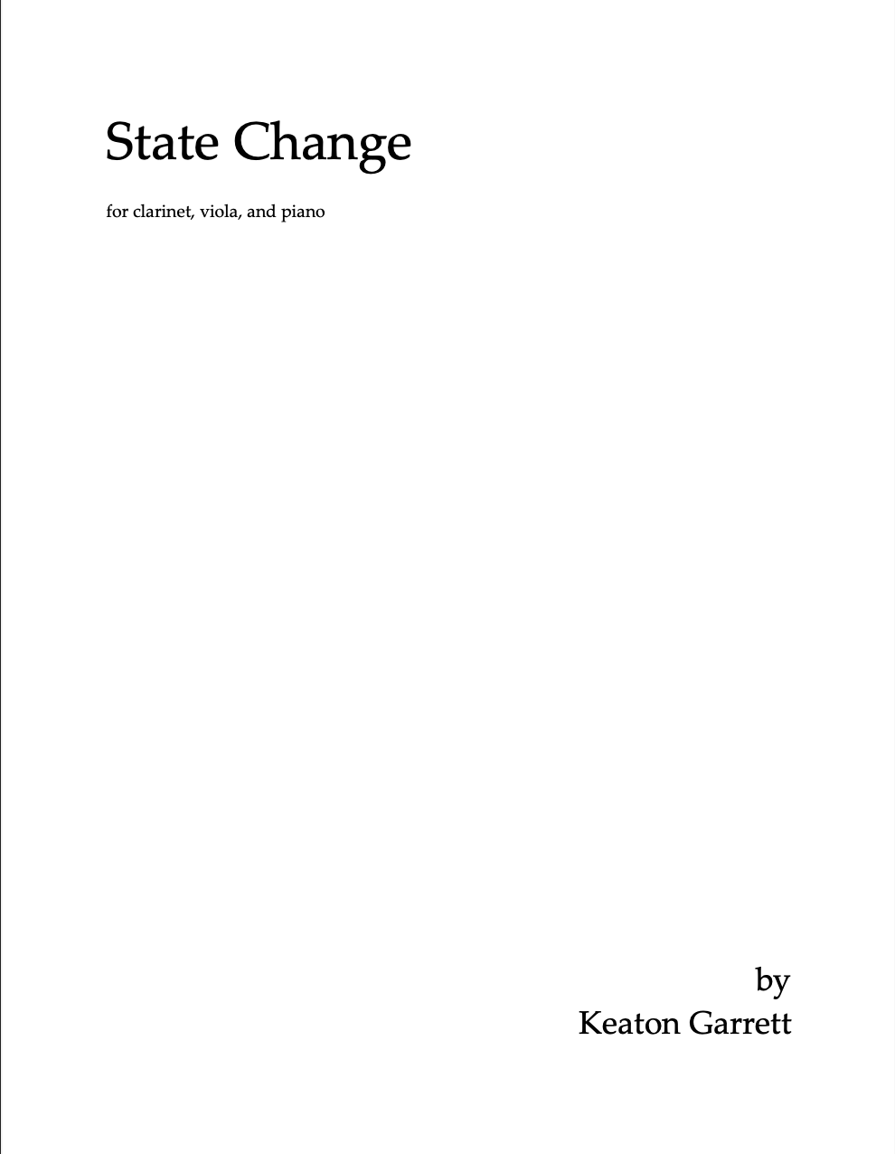 State Change by Keaton Garrett