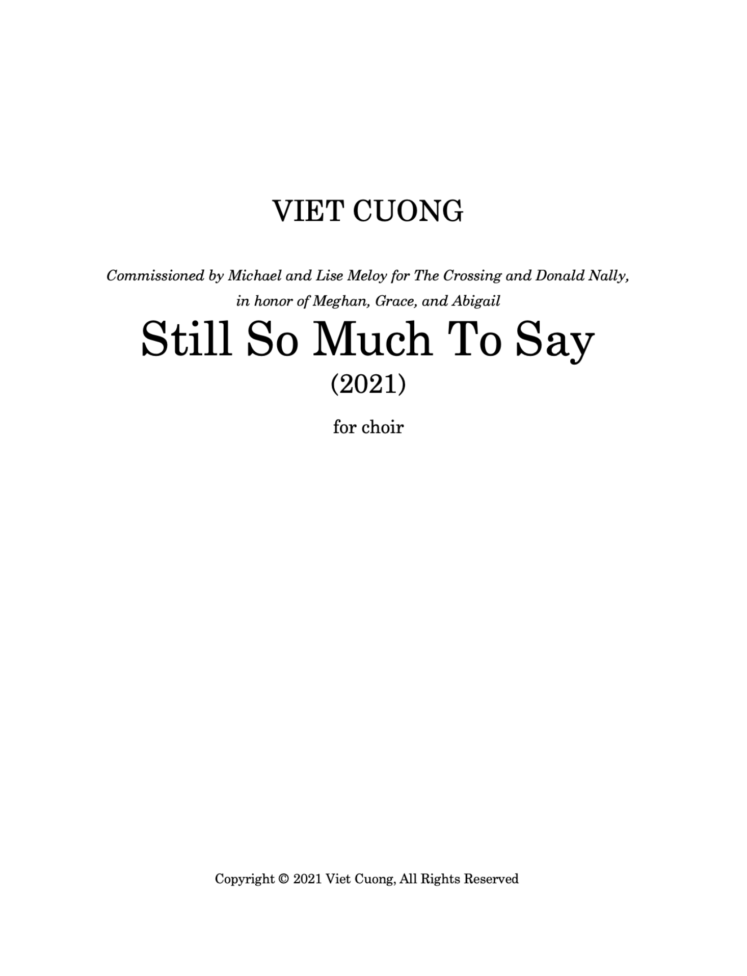 Still So Much To Say by Viet Cuong