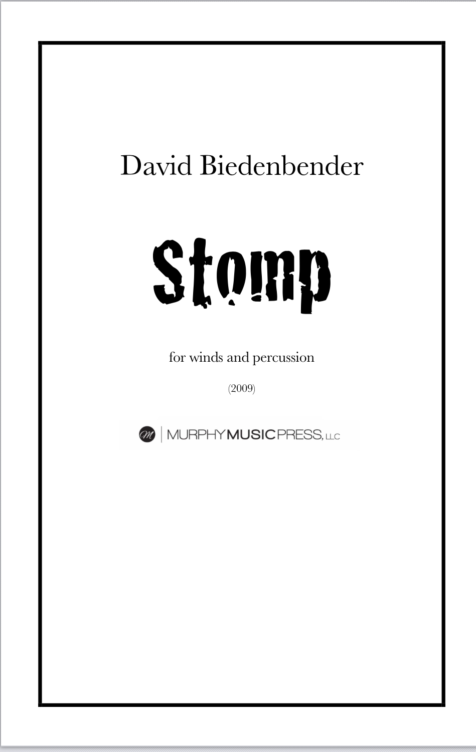 Stomp by David Biedenbender