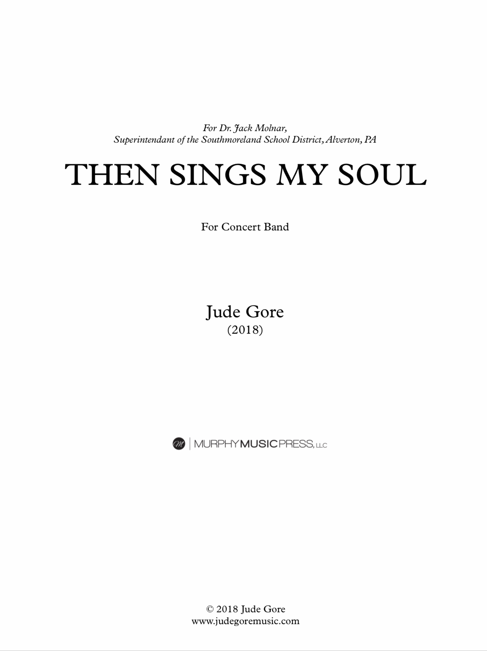 Then Sings My Soul (Score Only) by Jude Gore