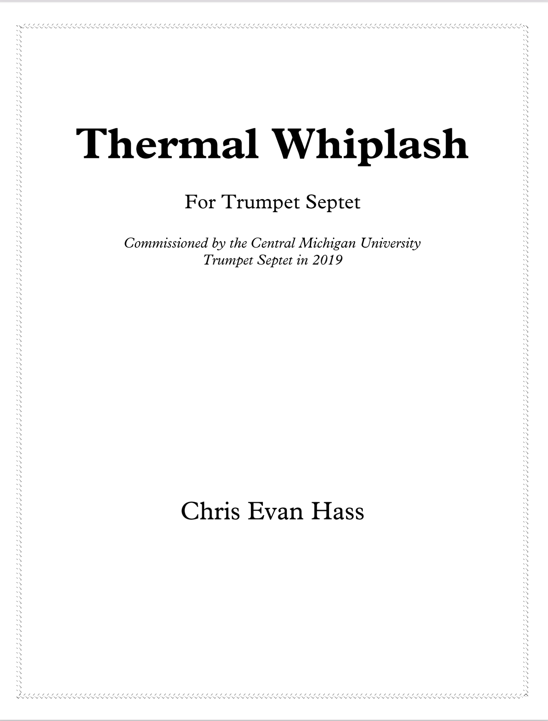 Thermal Whiplash by Chris Evan Hass