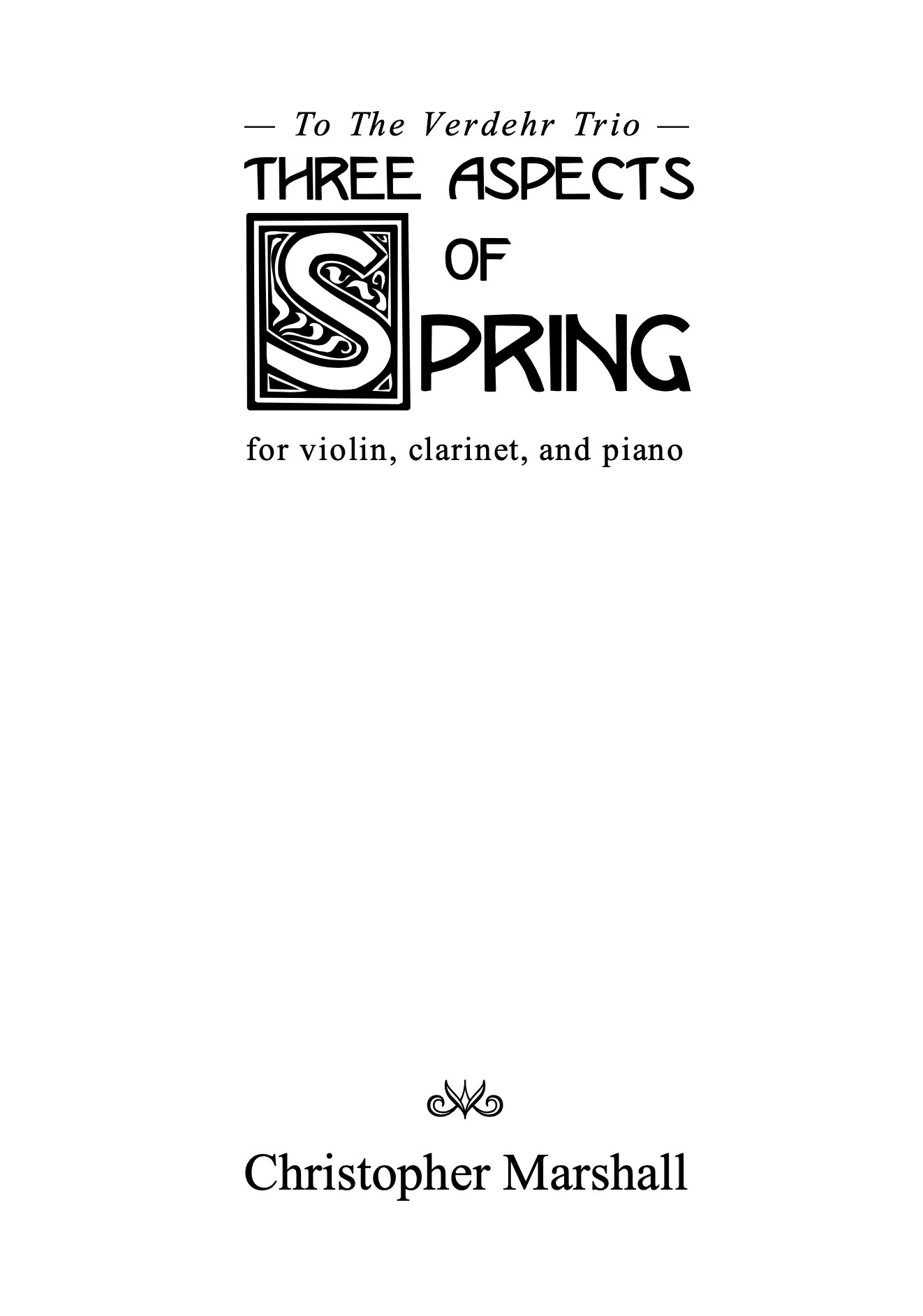 Three Aspects Of Spring by Christopher Marshall