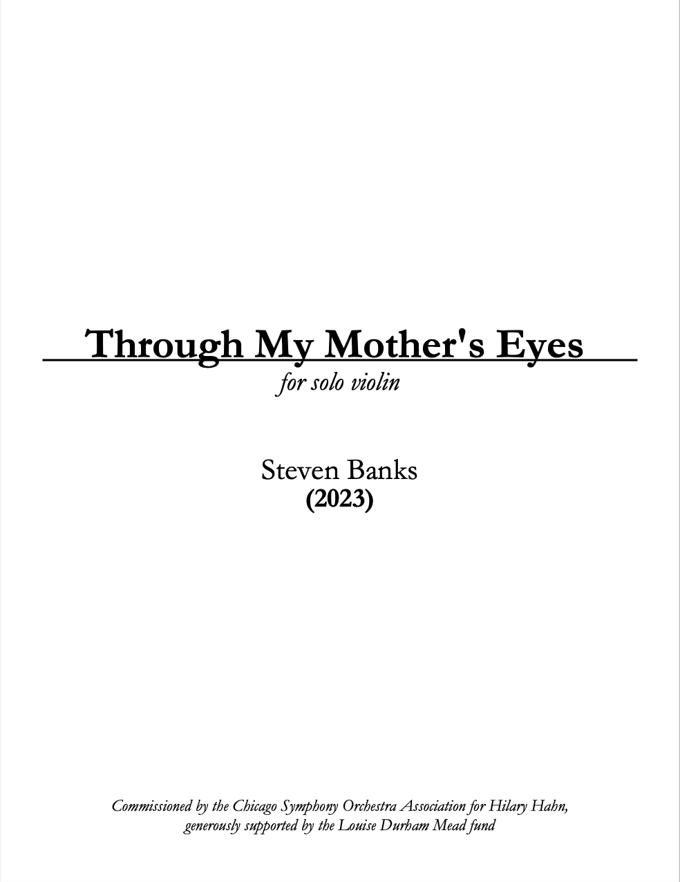 Through My Mother's Eyes (PDF) by Steven Banks