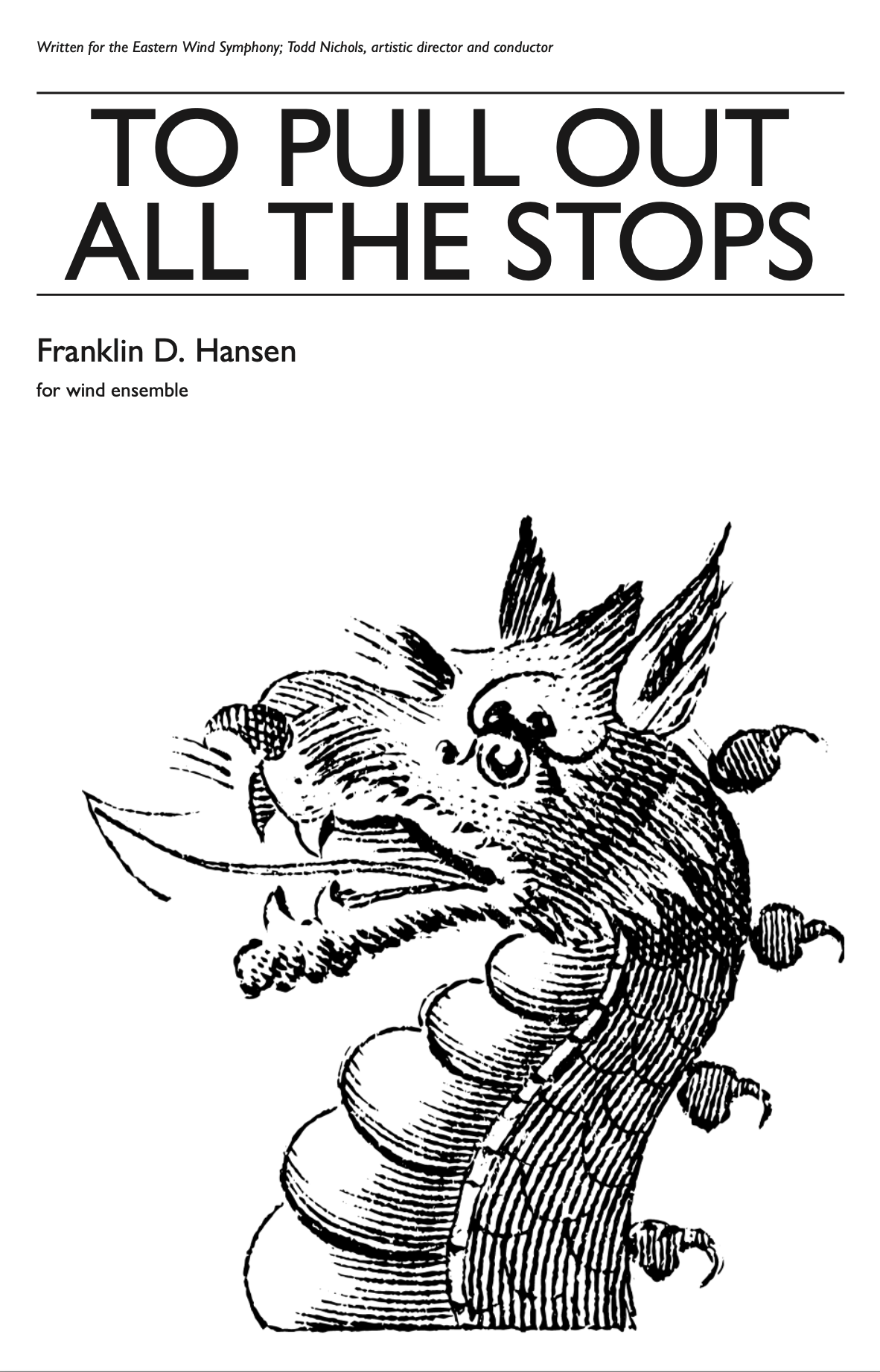 To Pull Out All The Stops (Score Only) by Franklin D. Hansen