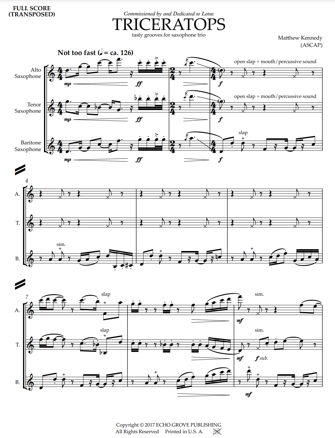 Slow Dancing In The Dark Sheet music for Saxophone alto, Saxophone tenor,  Saxophone baritone (Saxophone Ensembles)