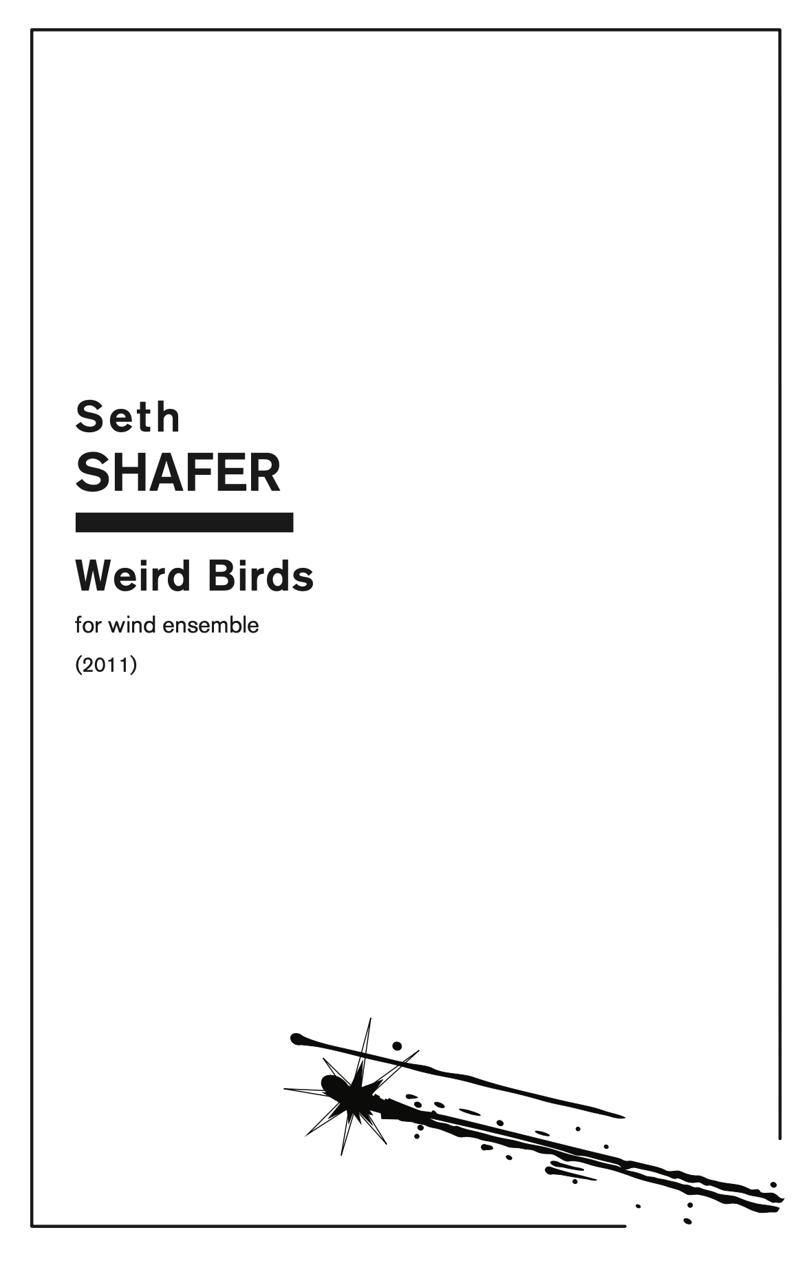 Weird Birds (Score Only) by Seth Shafer