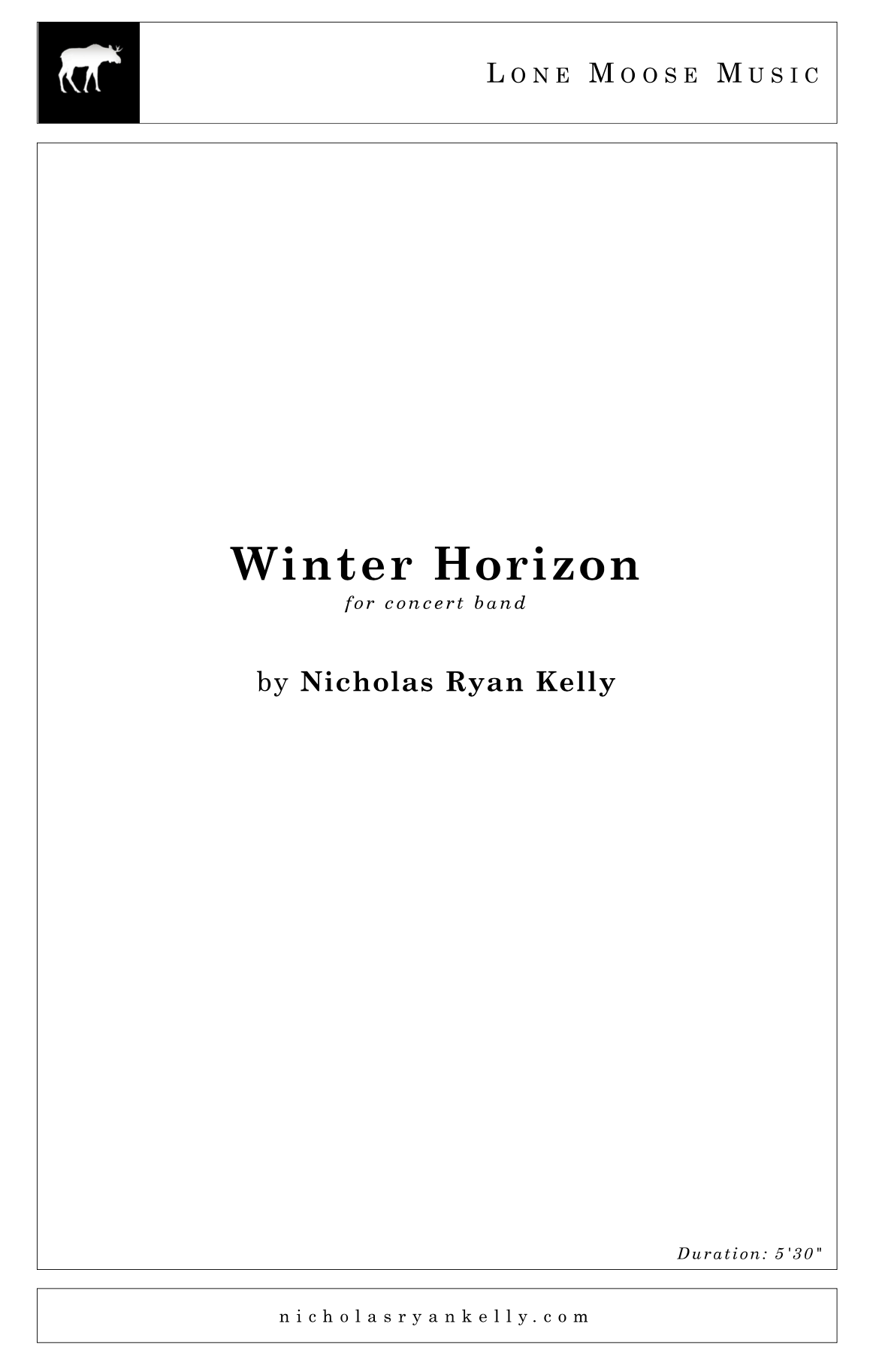 Winter Horizon (Score Only) by Nicholas Ryan Kelly