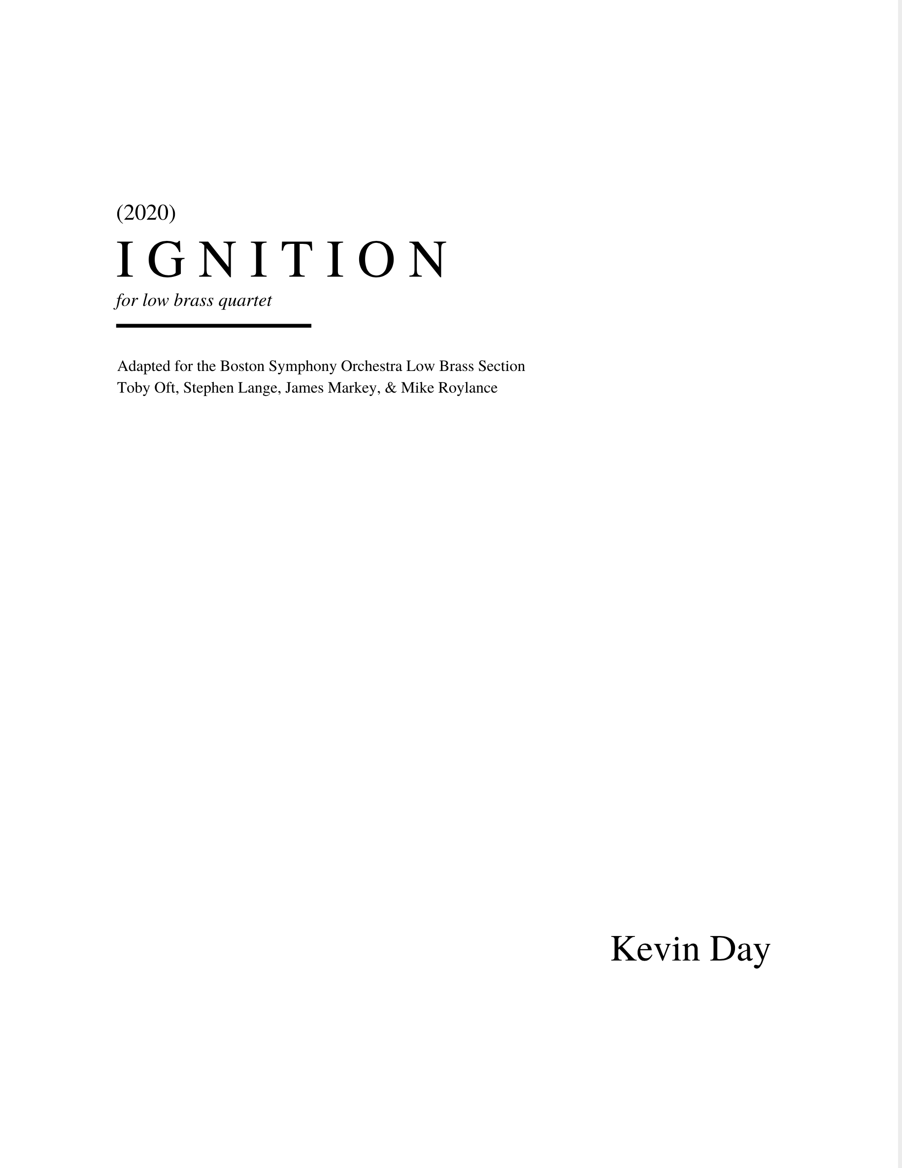 Ignition (PDF Version) by Kevin Day